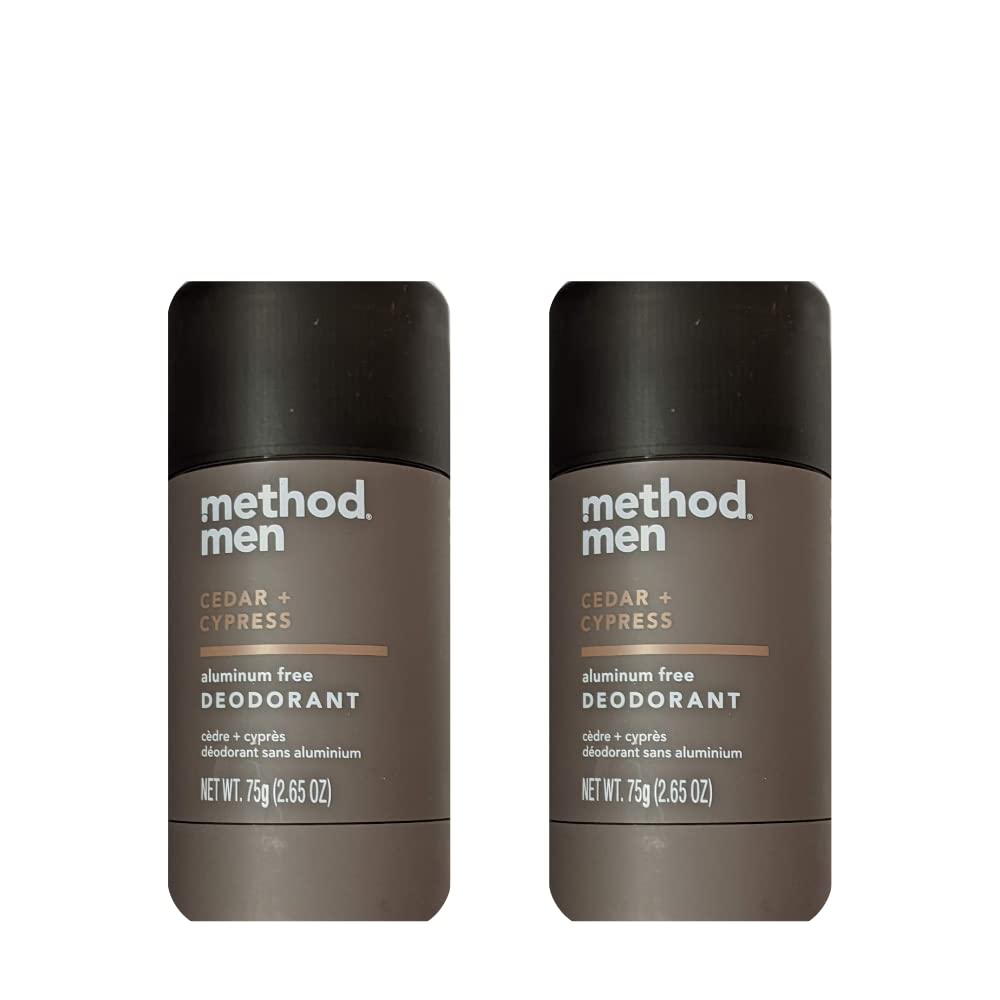 Method Men Aluminum Free Deodorant – Cedar & Cypress, 2.65 oz (2 Pack)