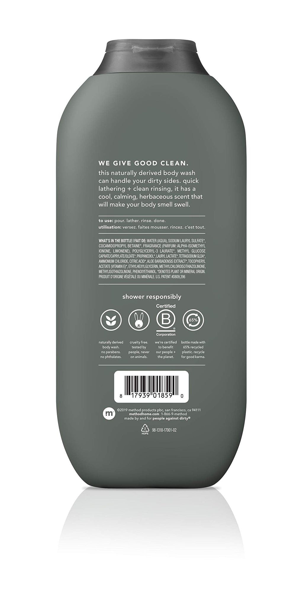 Method Men 3-Pack Body Wash 18 oz Each – Sea + Surf, Cedar + Cypress, Juniper + Sage