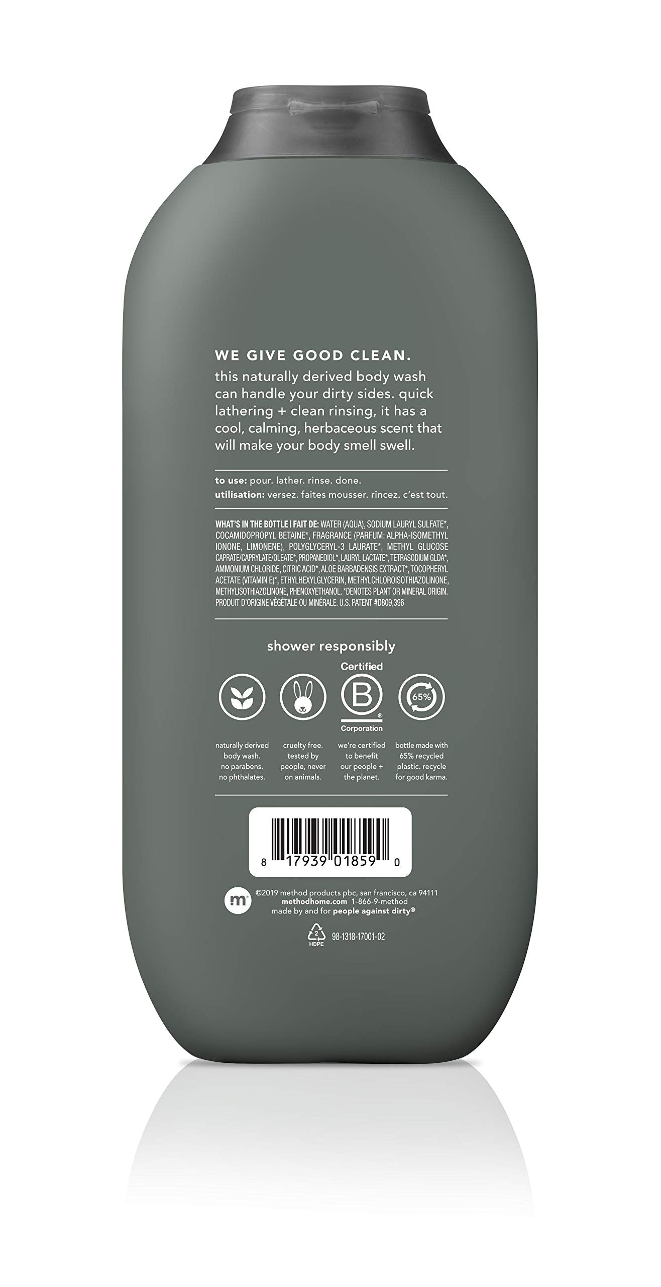 Method Men 3-Pack Body Wash 18 oz Each – Sea + Surf, Cedar + Cypress, Juniper + Sage