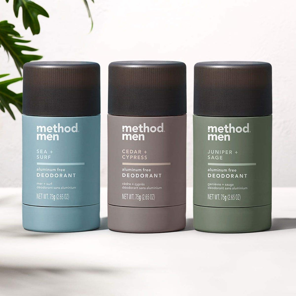 Method Mens Aluminum-Free Deodorant Cedar & Cypress – 2.65 oz Sticks (6-Pack)