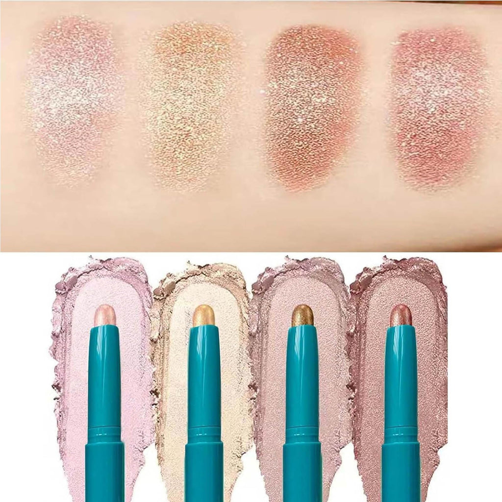 Metiplou 5-Color Eyeshadow Stick Set – Waterproof, Long-Lasting Eye Shadow & Highlighter