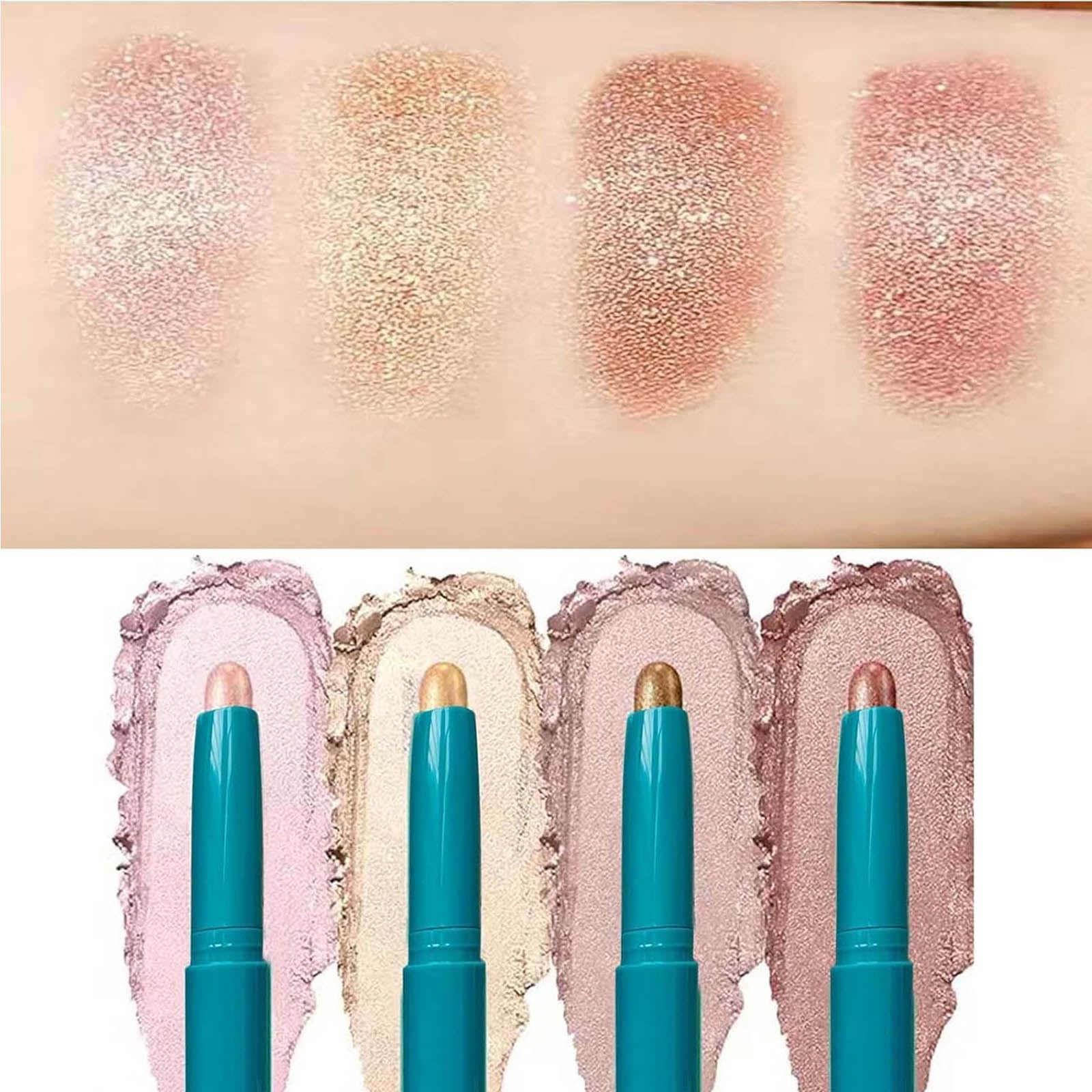 Metiplou 5-Color Eyeshadow Stick Set – Waterproof, Long-Lasting Eye Shadow & Highlighter