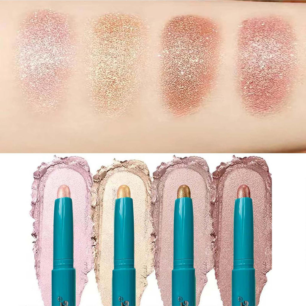 Metiplou 5-Color Eyeshadow Stick Set – Waterproof, Long-Lasting Eye Shadow & Highlighter
