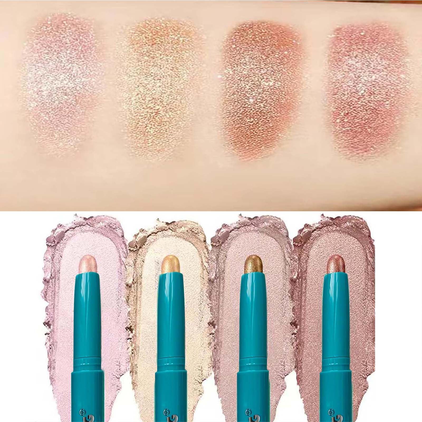 Metiplou 5-Color Eyeshadow Stick Set – Waterproof, Long-Lasting Eye Shadow & Highlighter