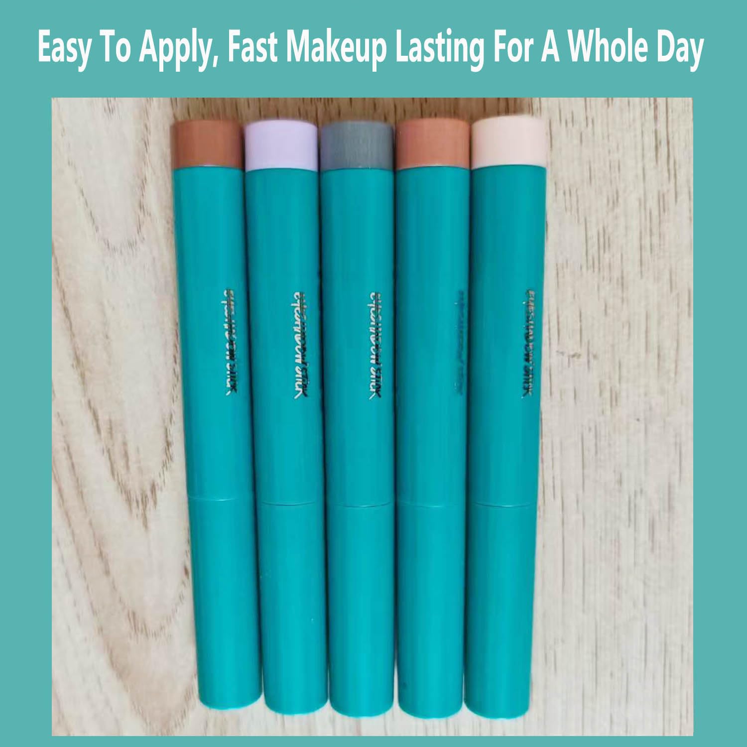 Metiplou 5-Color Eyeshadow Stick Set – Waterproof, Long-Lasting Eye Shadow & Highlighter