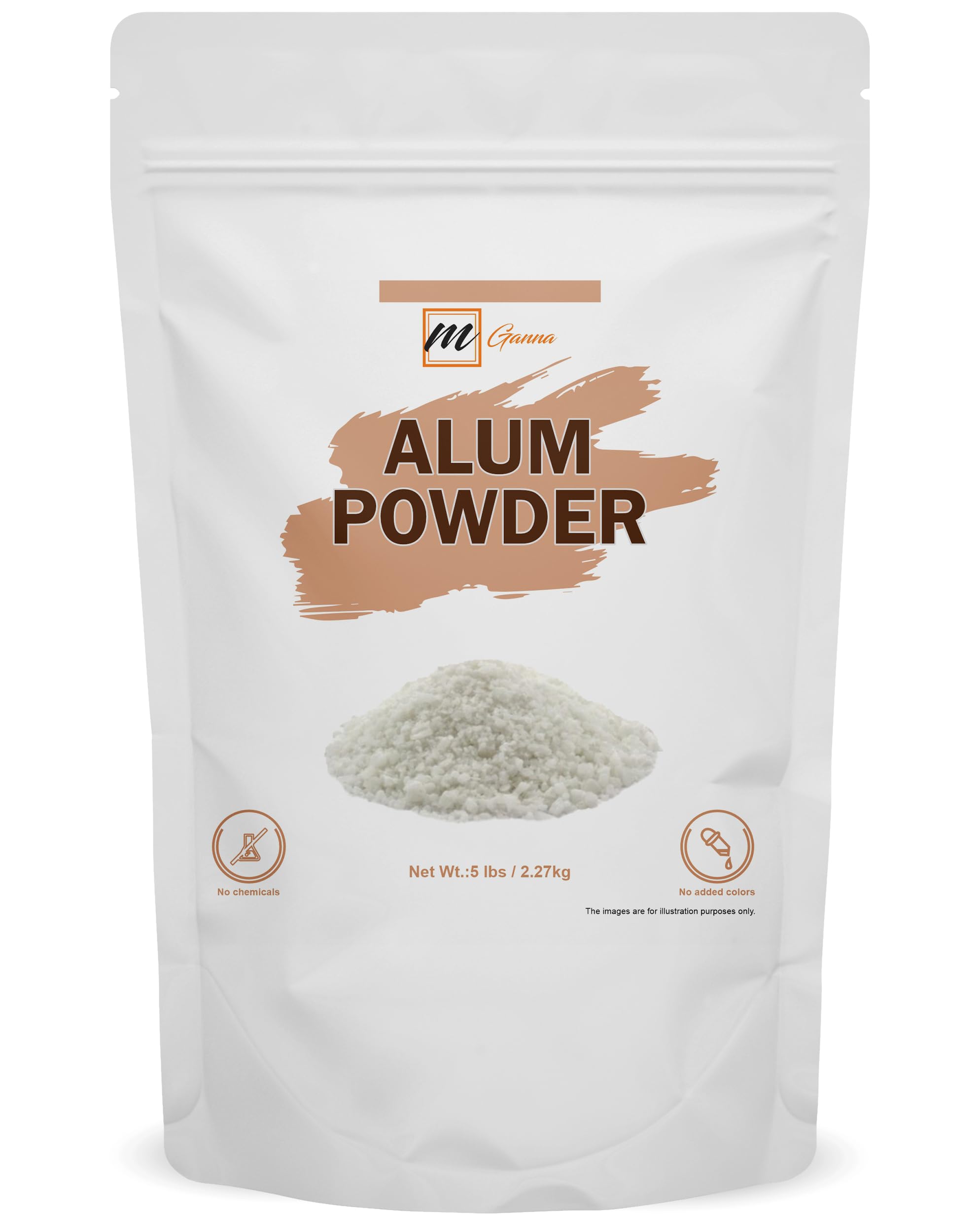 mGanna 100% Natural Alum Powder for Skin & Health Care 5 lbs