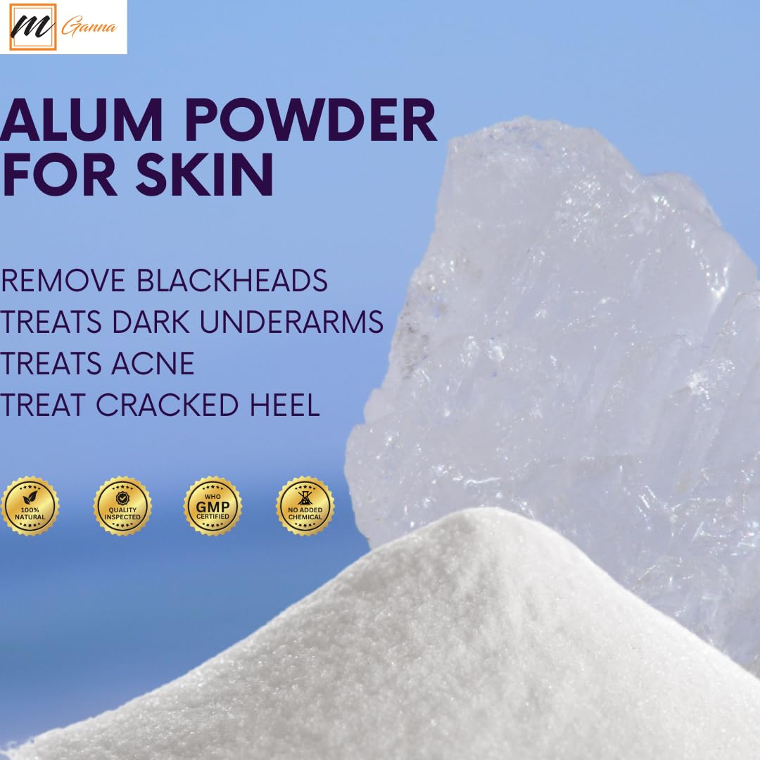 mGanna 100% Natural Alum Powder for Skin & Health Care 5 lbs