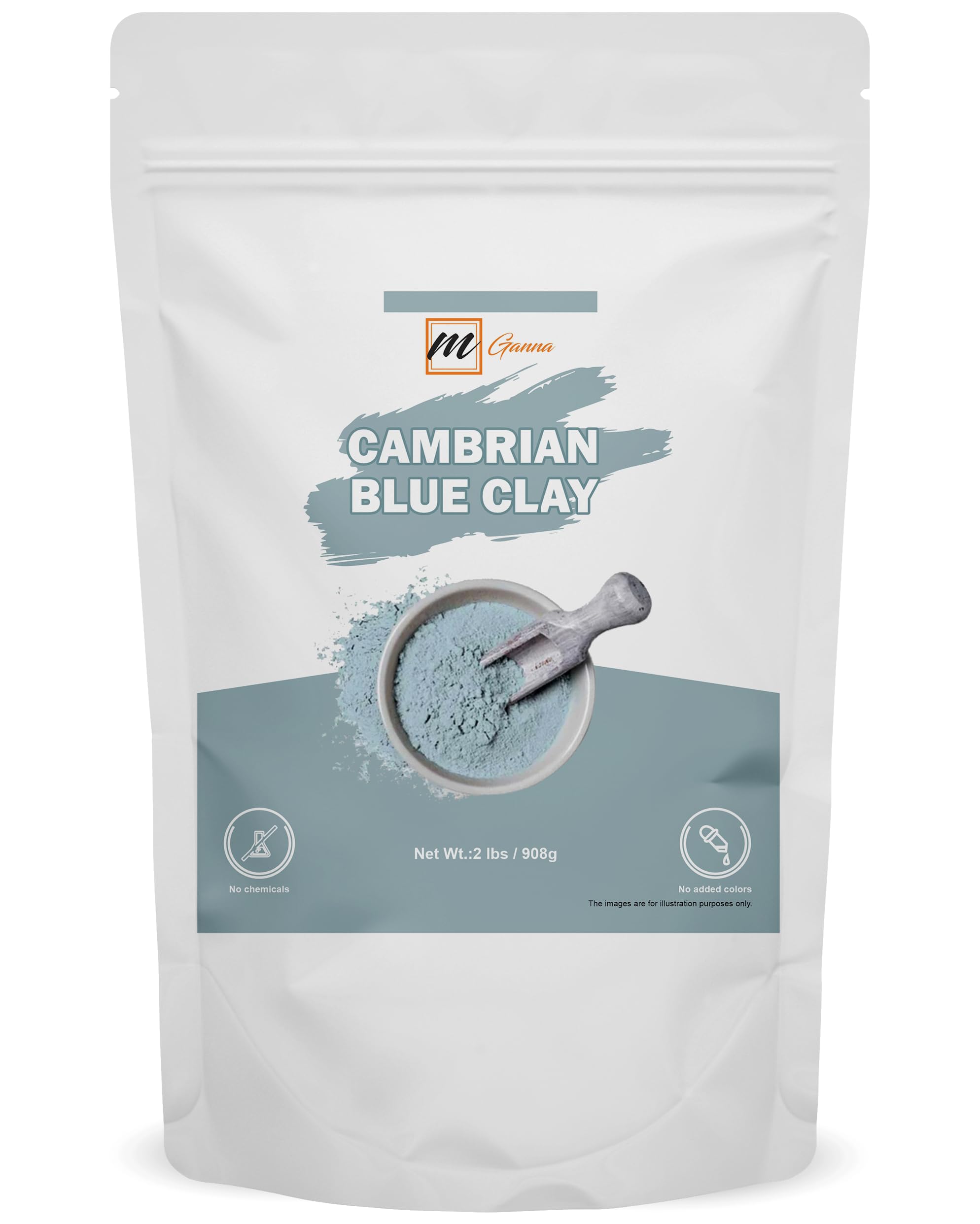 mGanna Cambrian Blue Clay (2 lb / 908 g) – Facial Masks, Scrubs, Body Wraps & Soap Making