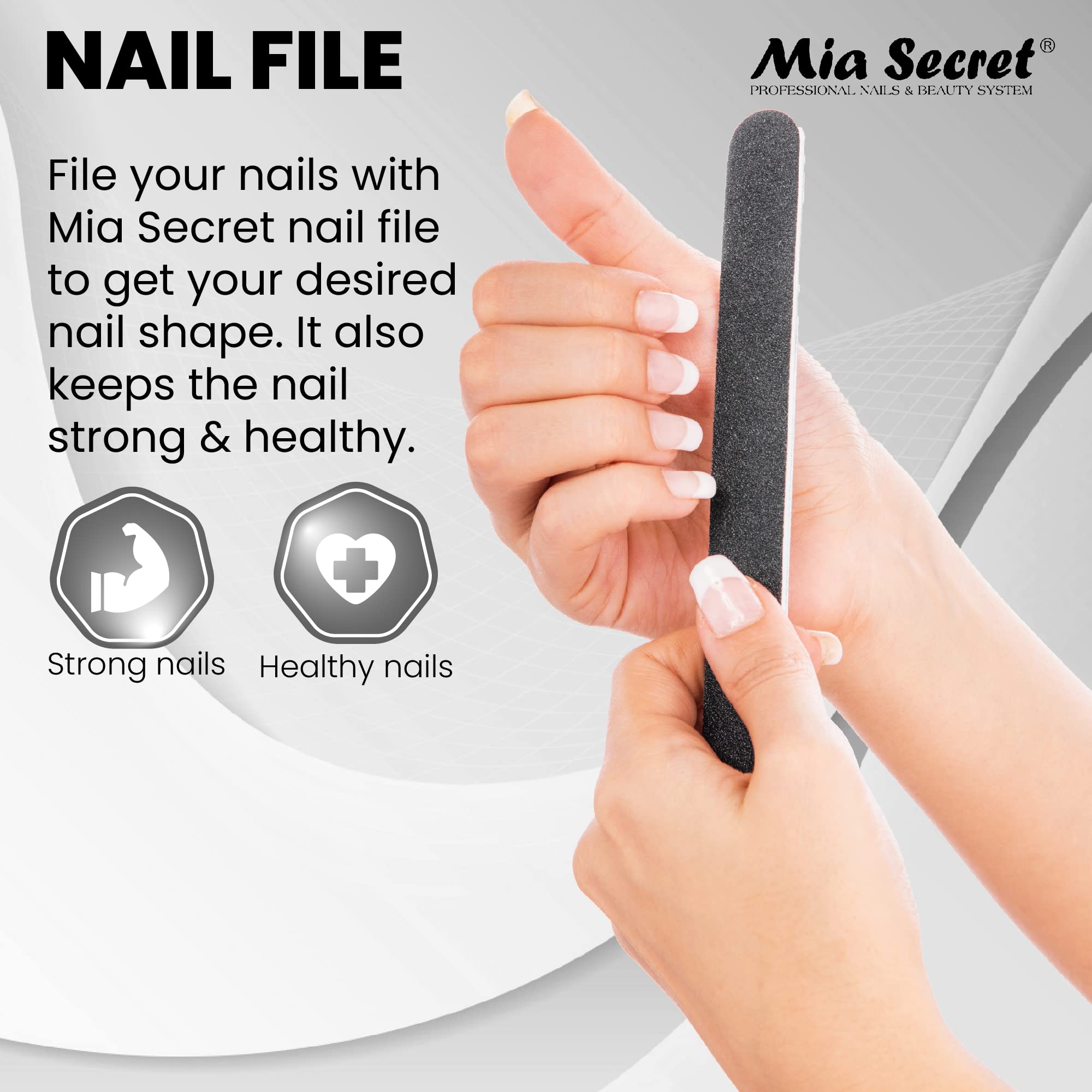 Mia Secret Acrylic Nail Kit — 1/2 oz Monomer, Clear Powder, Top Coat & Tools