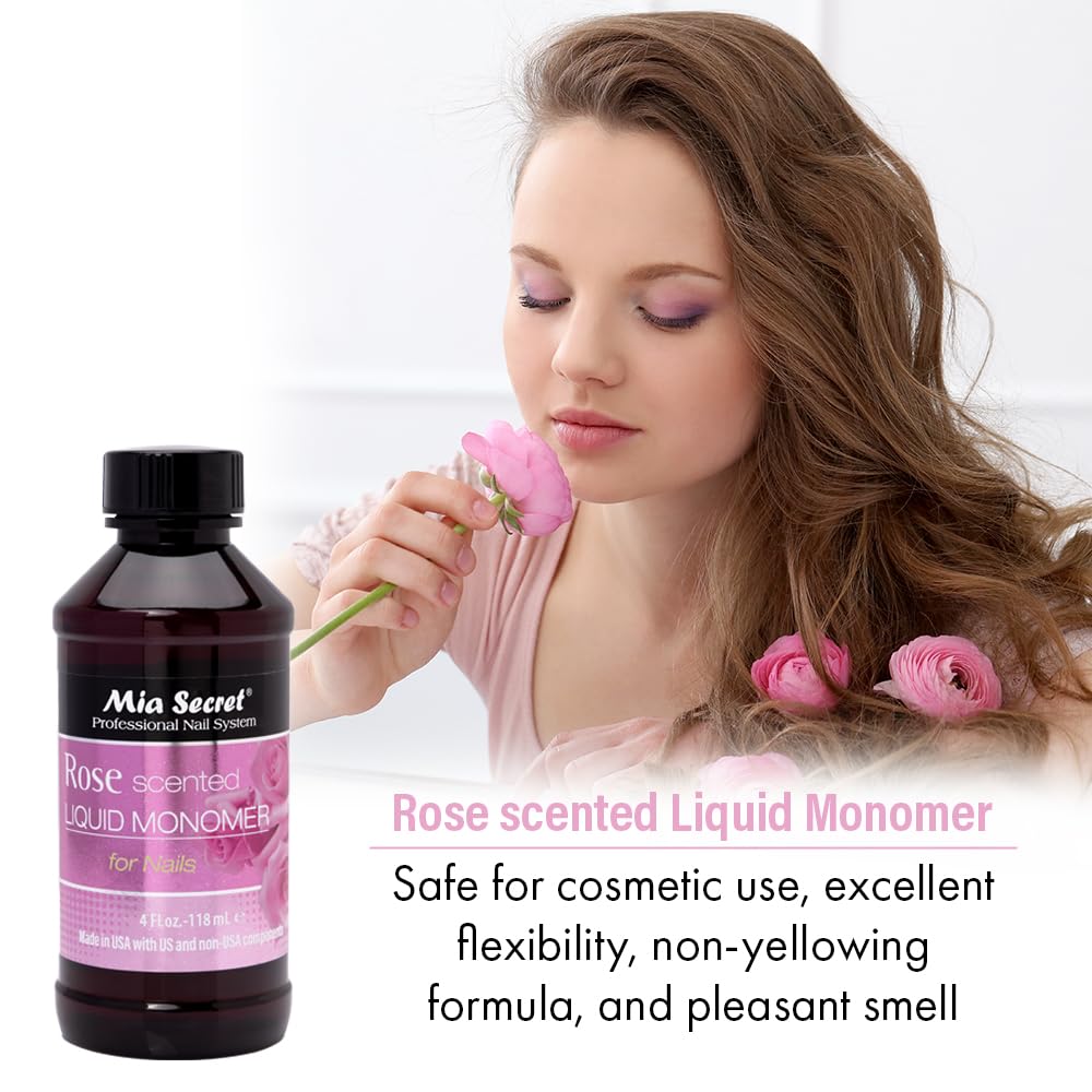 Mia Secret Rose Scented Liquid Monomer 4 oz – Fragrant Nail Enhancement