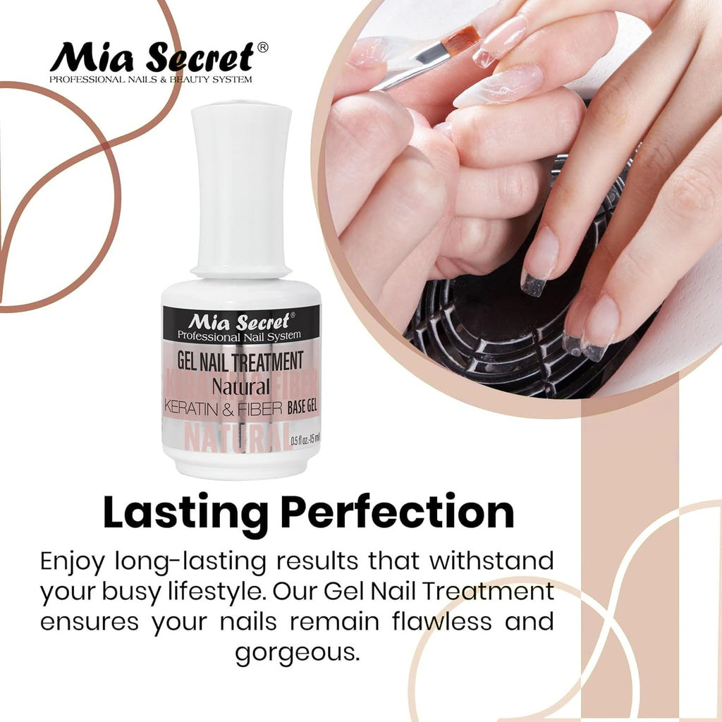 Mia Secret Keratin Base and Top Gel – 0.5 oz Dual-Use Nail Treatment
