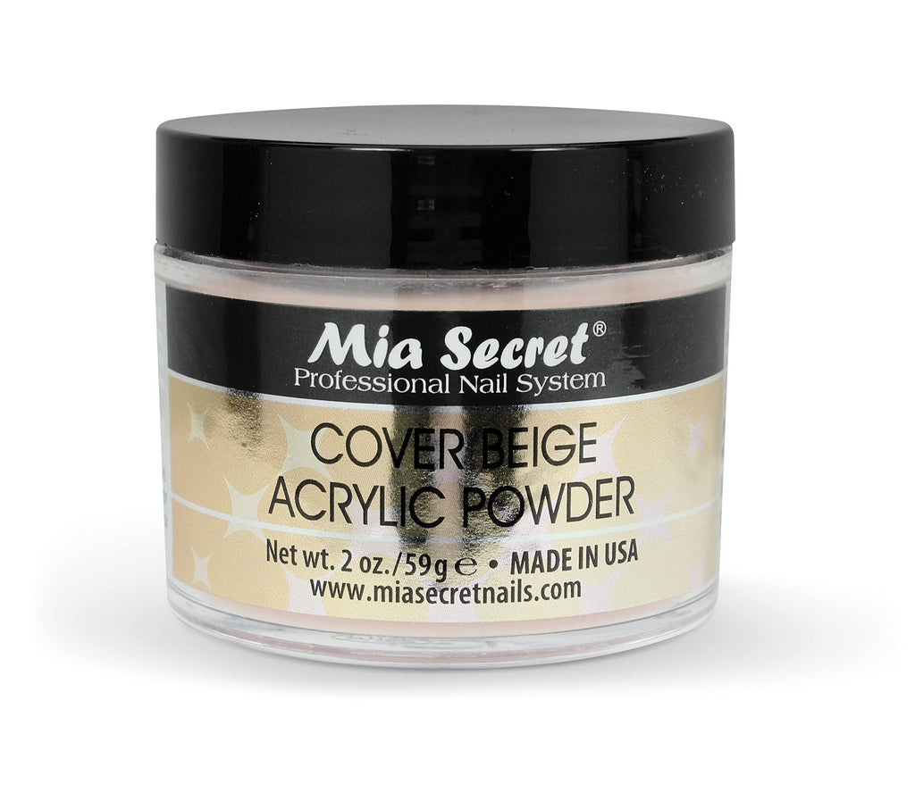 Mia Secret Cover Beige Acrylic Powder – 2 oz, Self-Leveling, Non-Yellowing