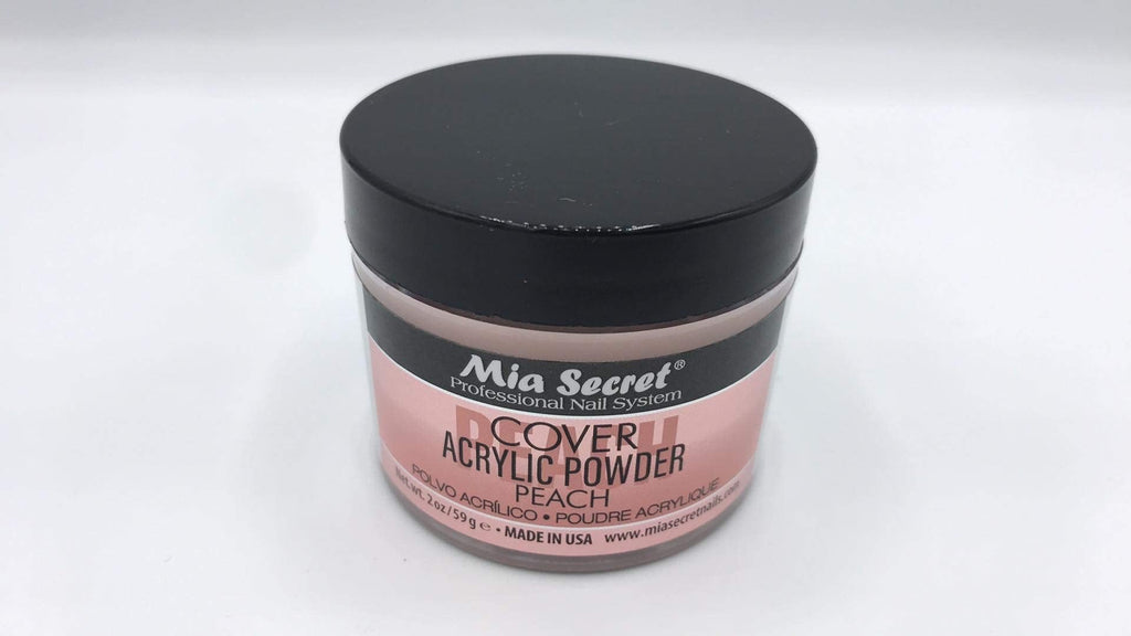 Mia Secret Cover Peach Acrylic Powder 2oz – Natural Coverage for Baby Boomer and Ombre Nails