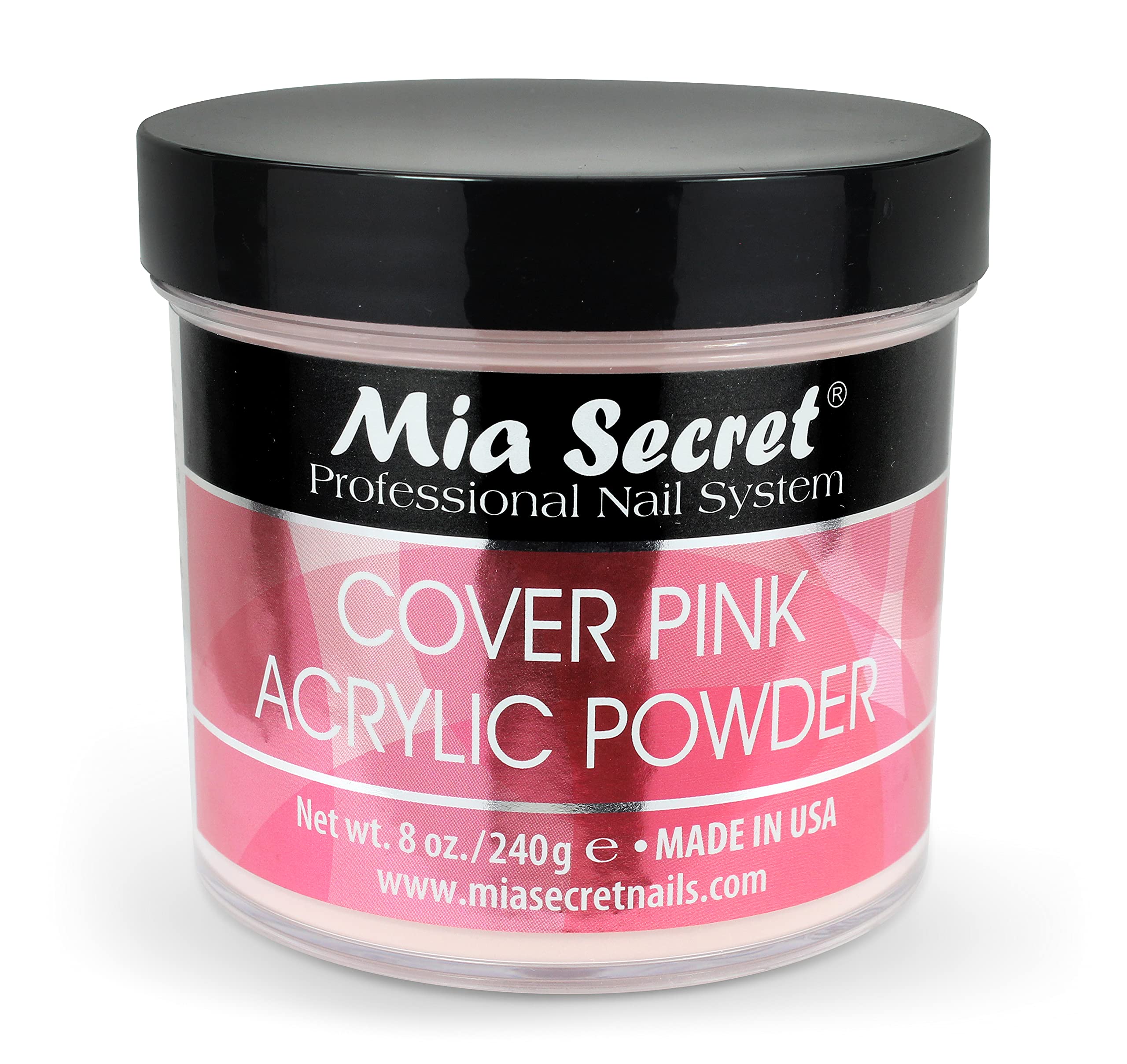 Mia Secret Cover Pink Acrylic Powder (8 oz) – Professional Nail System for Long-Lasting Nails