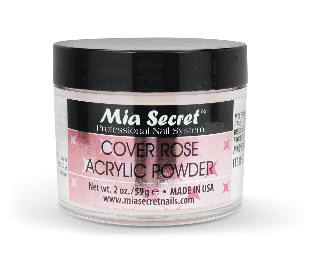 Mia Secret Cover Rose Acrylic Powder 2 Oz | Natural Rose Nail Color for Acrylic Nails