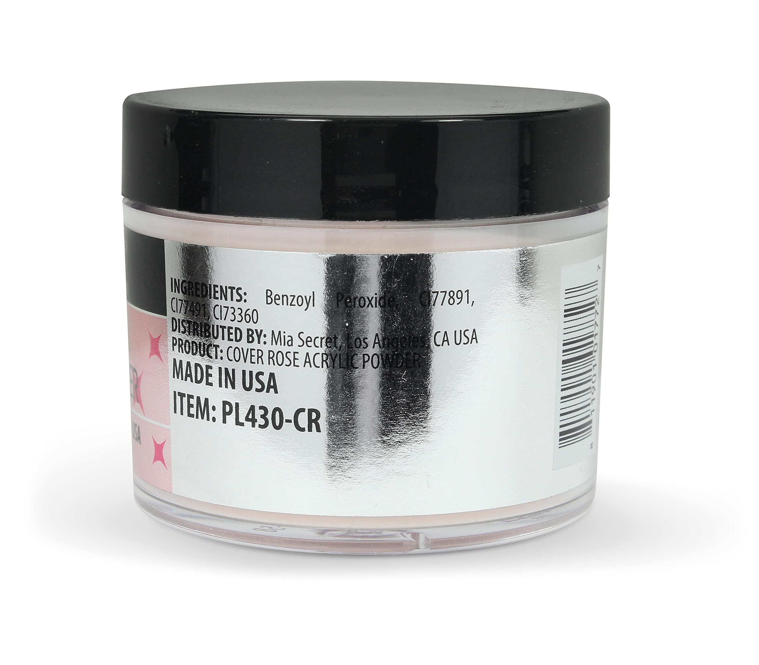 Mia Secret Cover Rose Acrylic Powder 2 Oz | Natural Rose Nail Color for Acrylic Nails