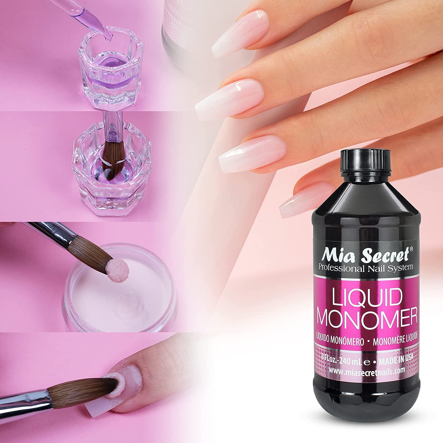 Mia Secret Liquid Monomer 4 Oz – Premium Acrylic Monomer for Salon Nails