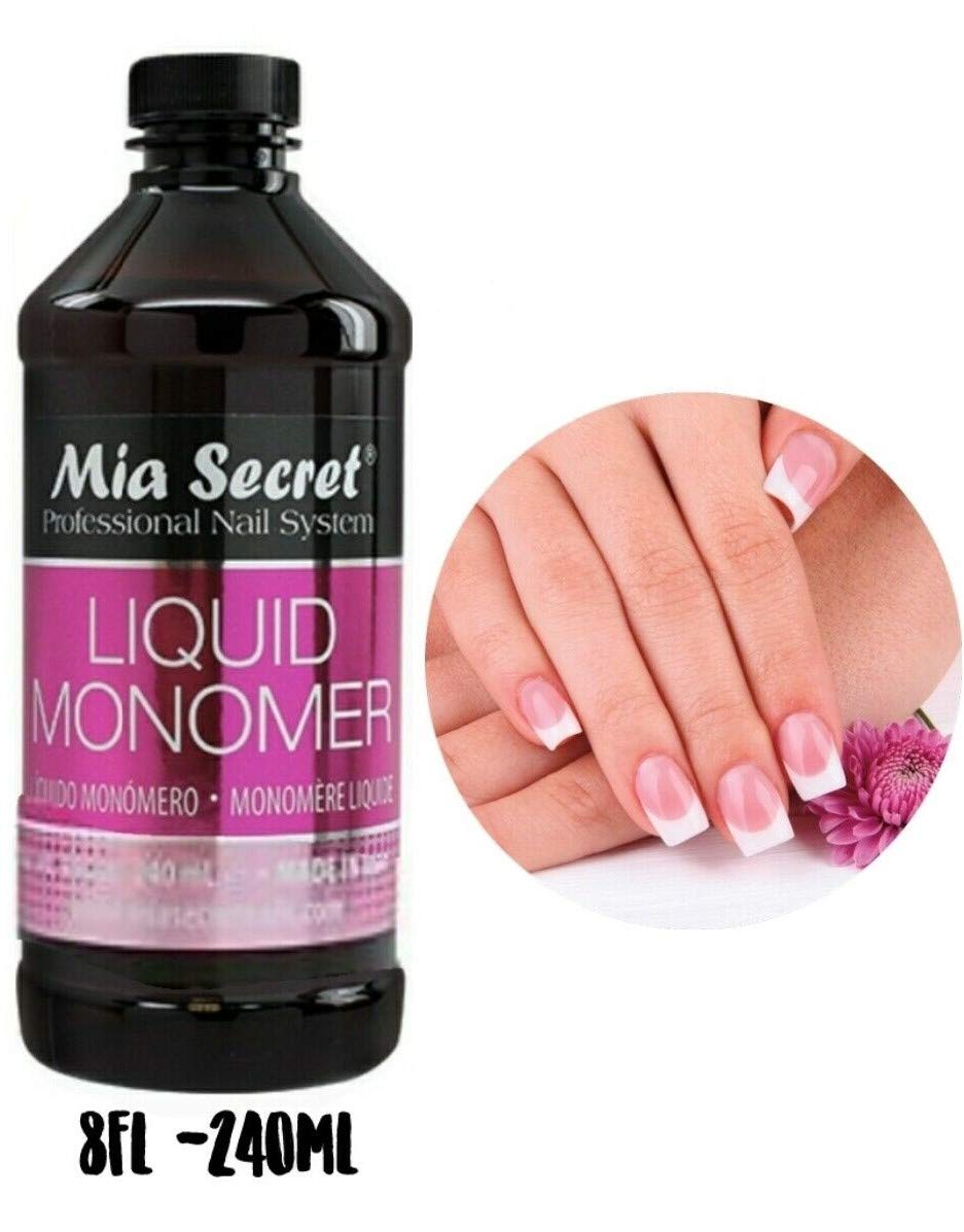Mia Secret Liquid Monomer 8 oz – MMA Free, Made in USA | Pro Acrylic Nail System