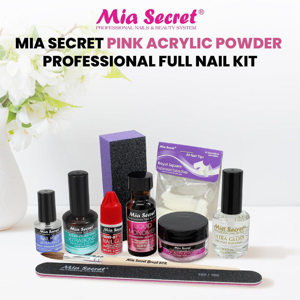 Mia Secret Pink Acrylic Nail Kit – Beginner Complete Set