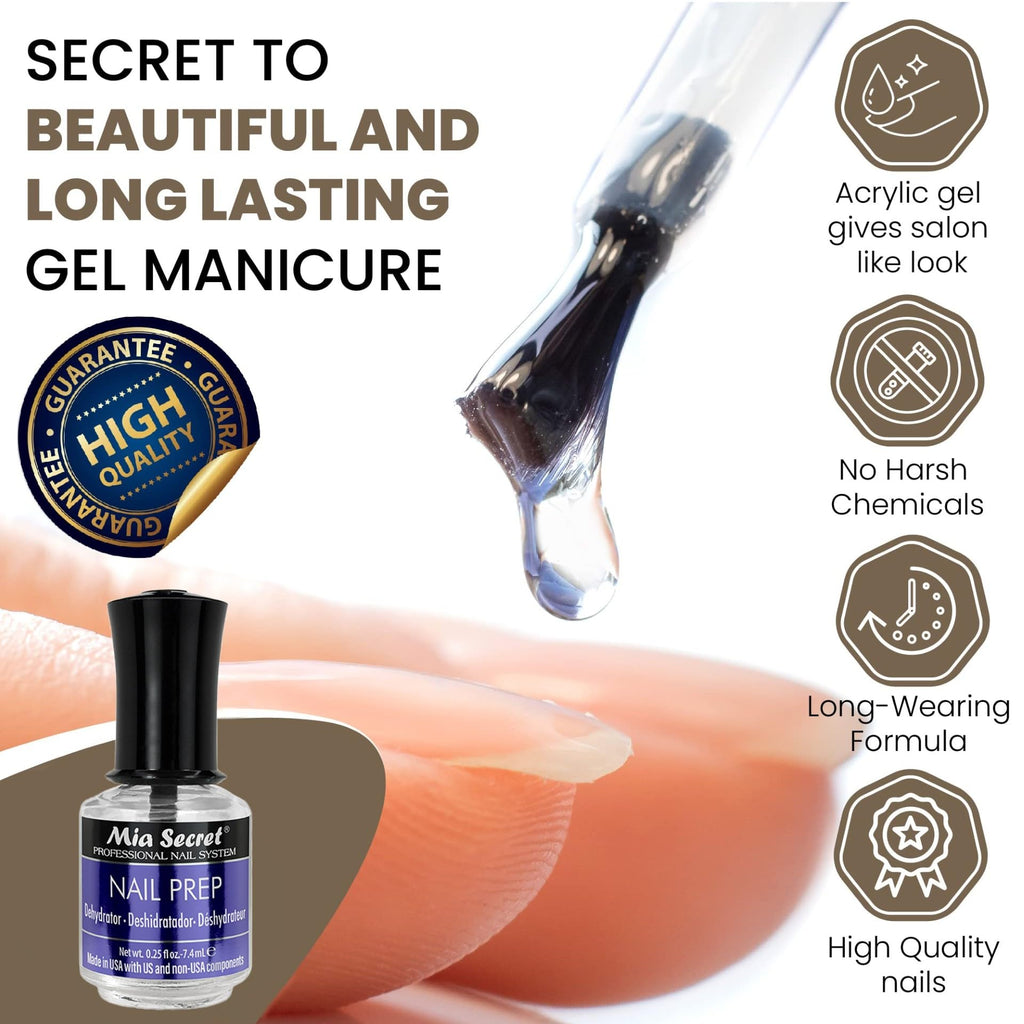 Mia Secret Acrylic Nail Kit for Beginners | Pink & Clear Powders Starter Set