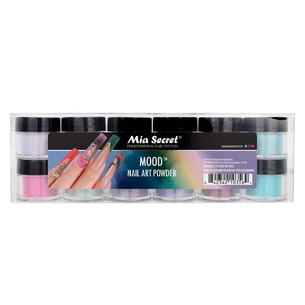 Mia Secret Mood Color Changing Nail Powder Collection – 12 Colors, ¼ oz Each