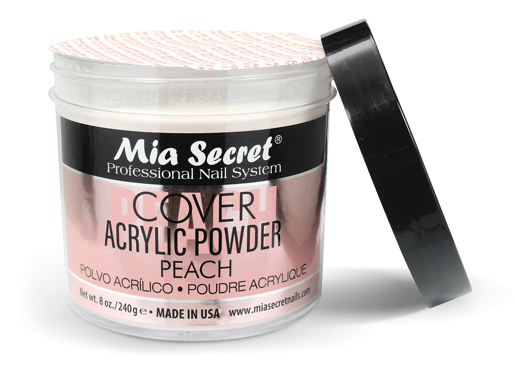 Mia Secret Peach Cover Acrylic Powder 8 oz – Salon-Quality Nails, Easy Coverage