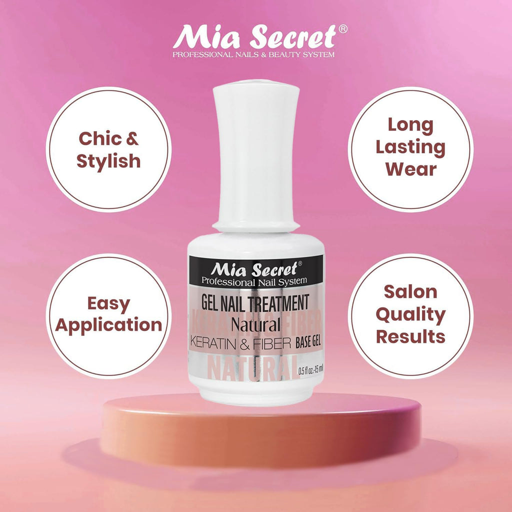 Mia Secret Keratin Base and Top Gel – 0.5 oz Dual-Use Nail Treatment