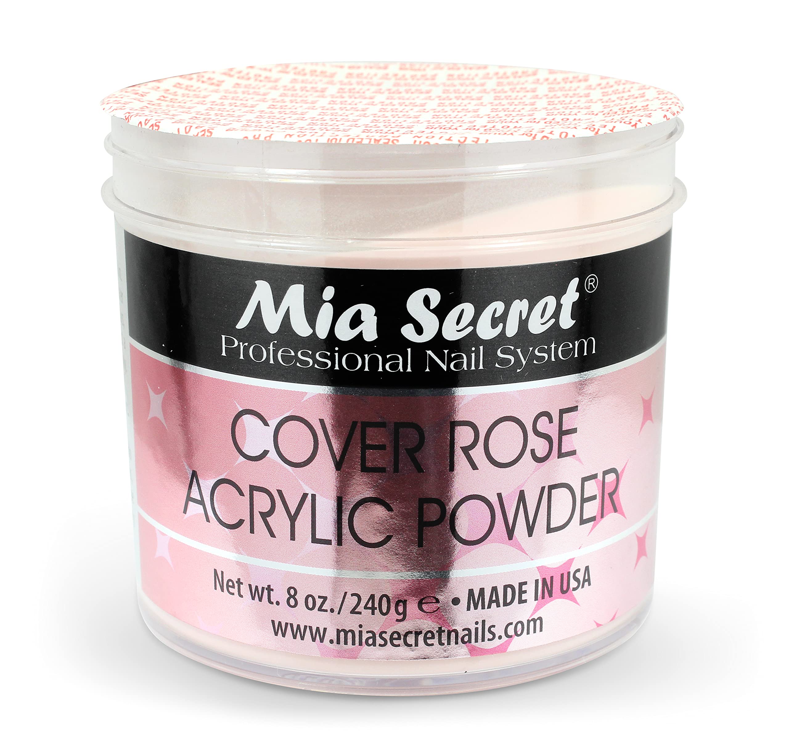 Mia Secret Cover Rose Acrylic Powder 8oz | Professional Nail System for Salon-Quality Results