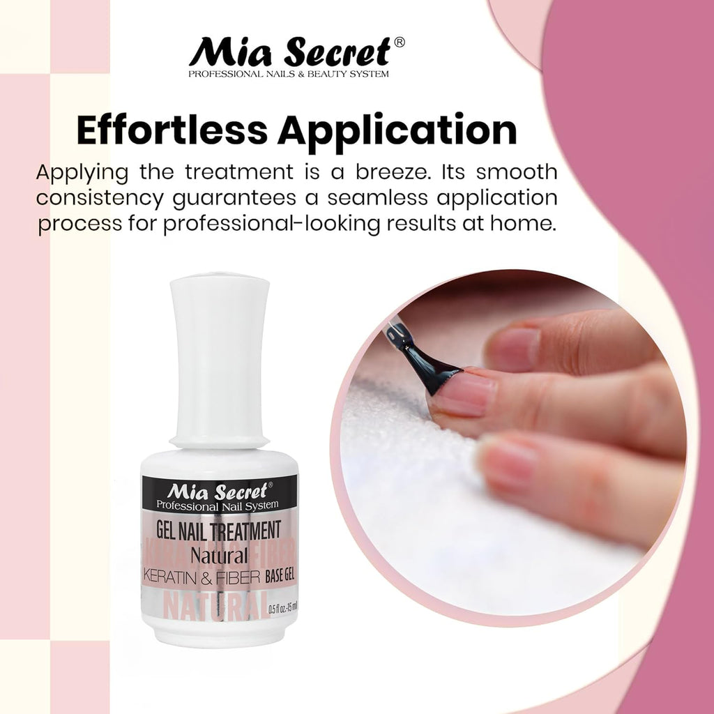 Mia Secret Keratin Base and Top Gel – 0.5 oz Dual-Use Nail Treatment