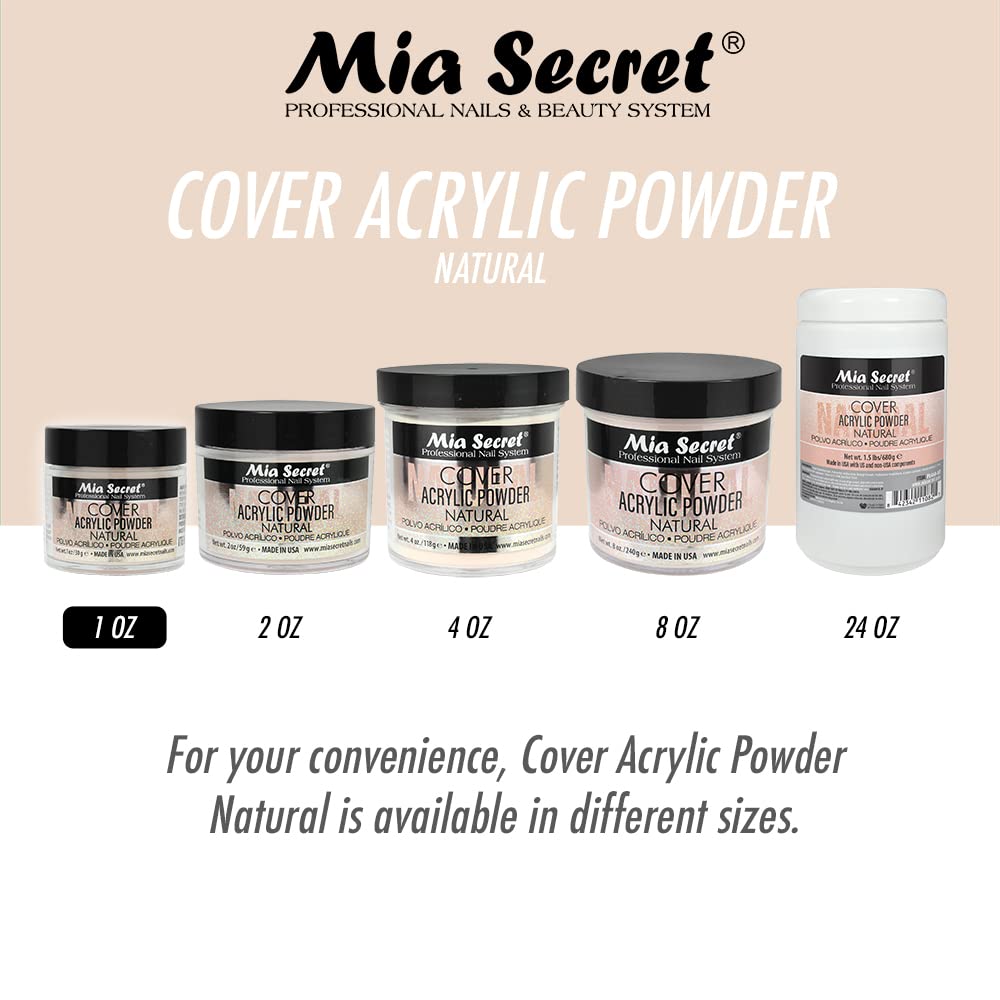 Mia Secret Acrylic Powder Cover Natural 2 oz – Smooth Extensions & Coverage