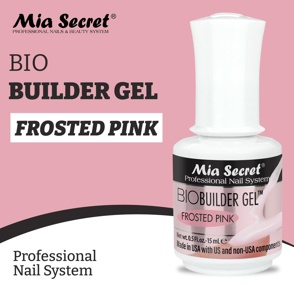 Mia Secret Frosted Pink BioBuilder Gel – Structuring Gel for Nail Extensions