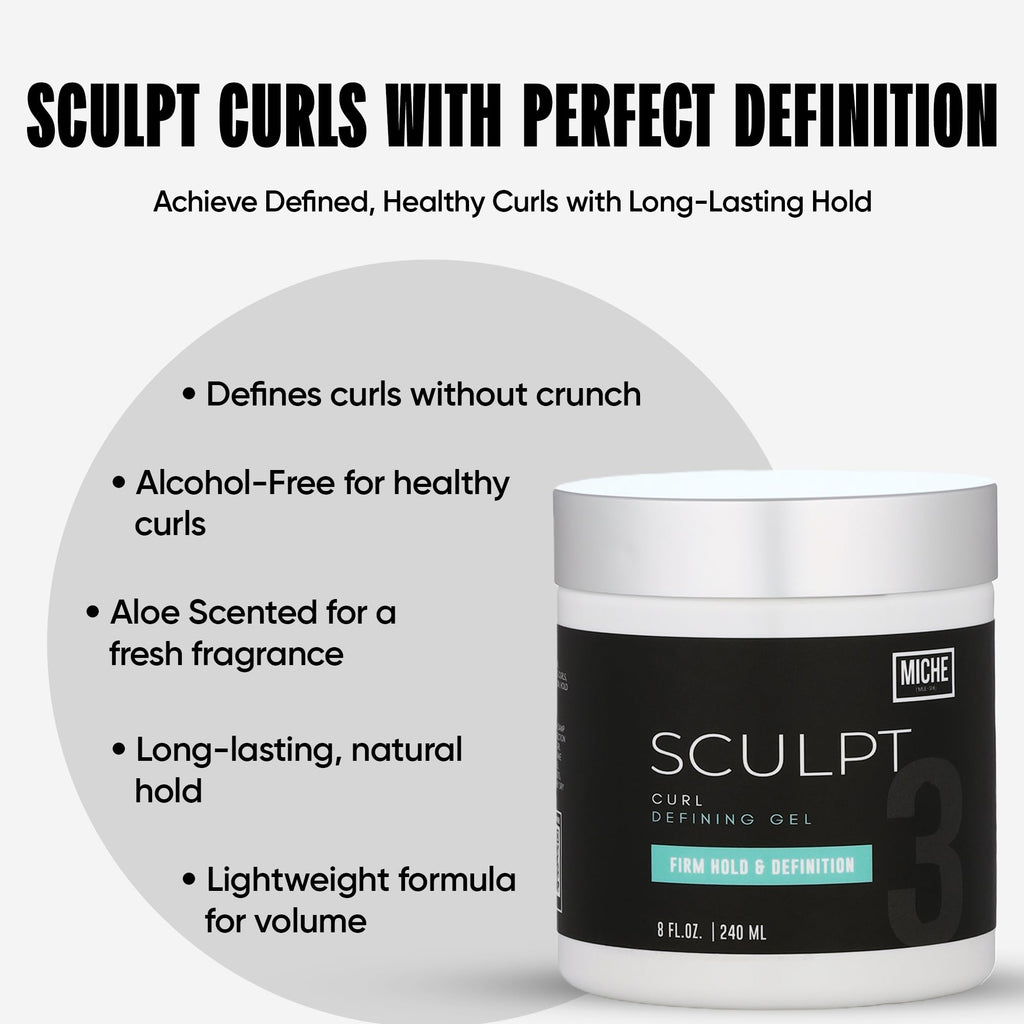 Miche Sculpt Curl Defining Gel – Alcohol-Free, Medium Hold for Curly Hair | Miche Beauty