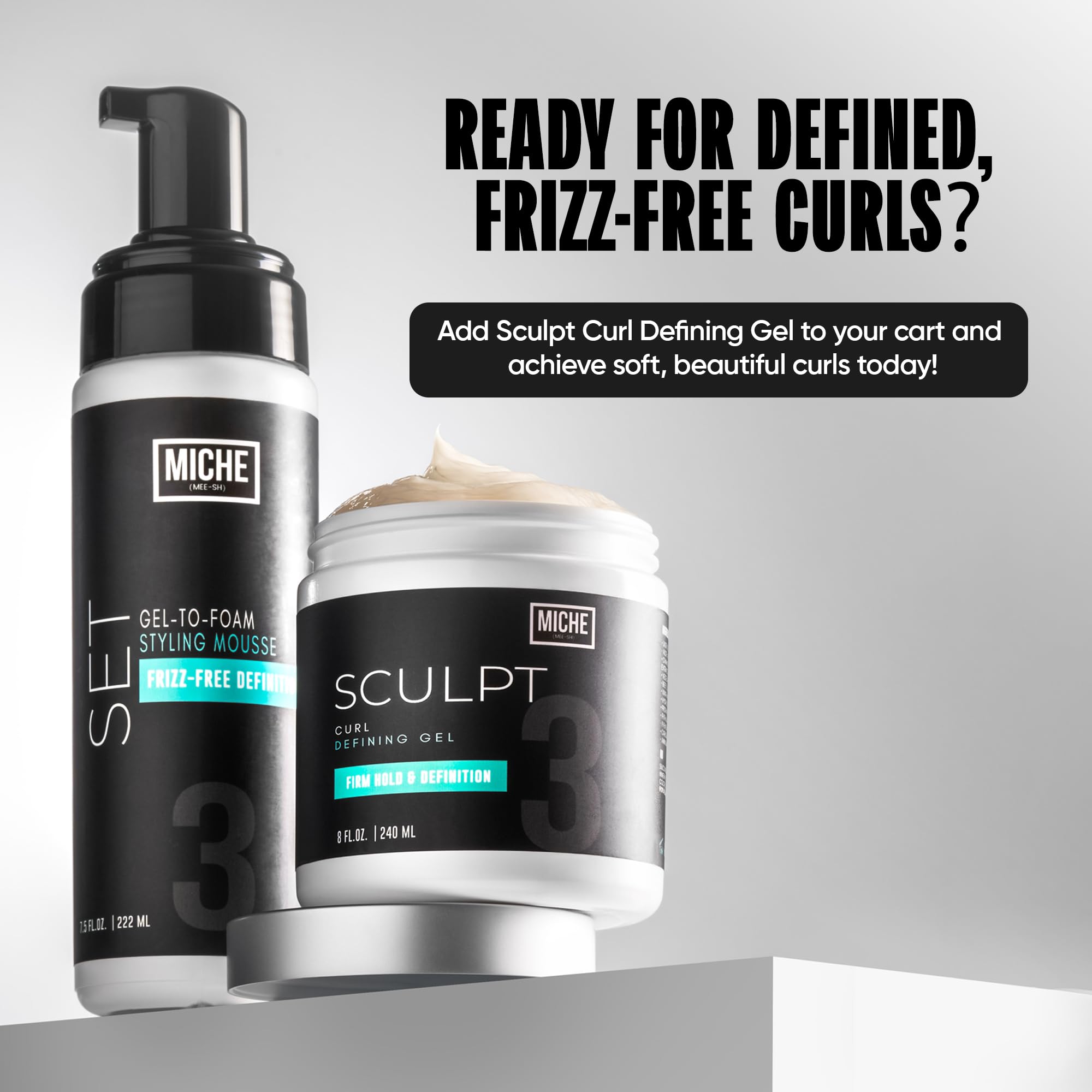 Miche Sculpt Curl Defining Gel – Alcohol-Free, Medium Hold for Curly Hair | Miche Beauty