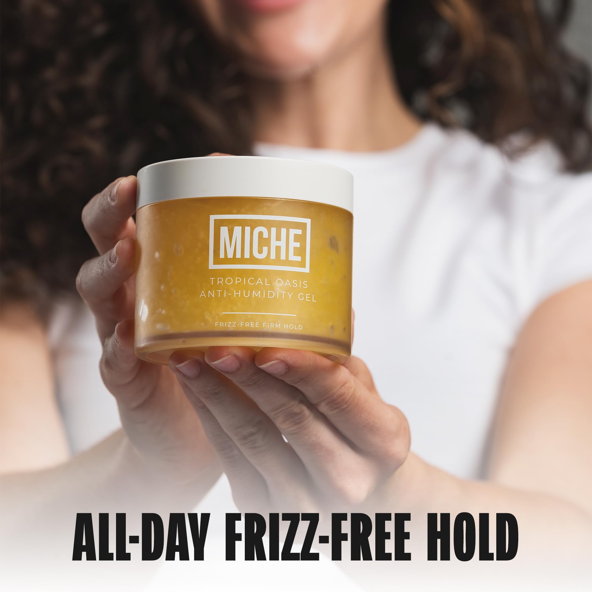 MICHE Anti-Humidity Frizz-Free Strong Hold Hair Gel 8.8 oz | For All Curl Types - Curly and Coily | Miche Beauty