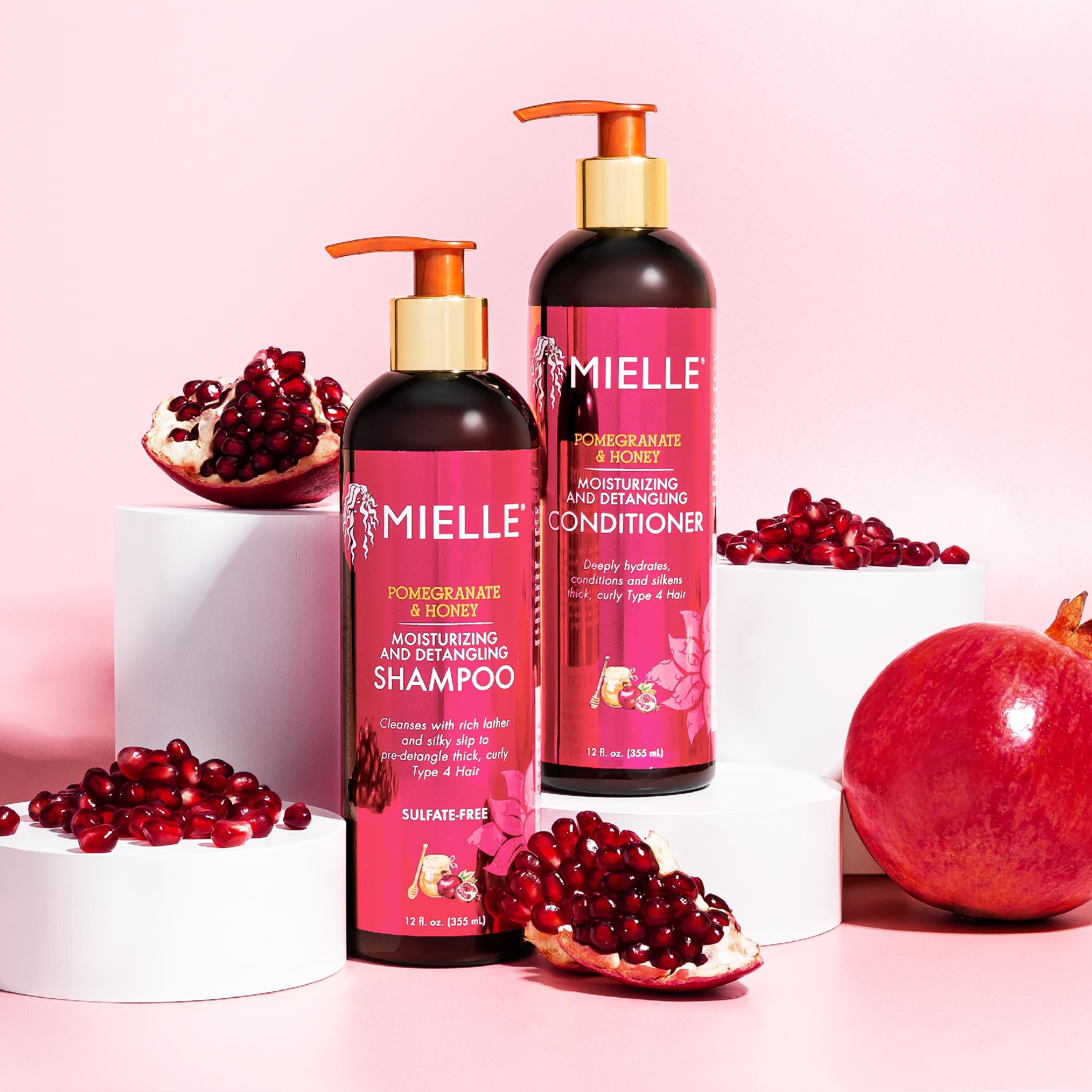 Mielle Organics Pomegranate and Honey Detangling Conditioner for Curly Hair (32 oz) – Deep Moisture and Strength