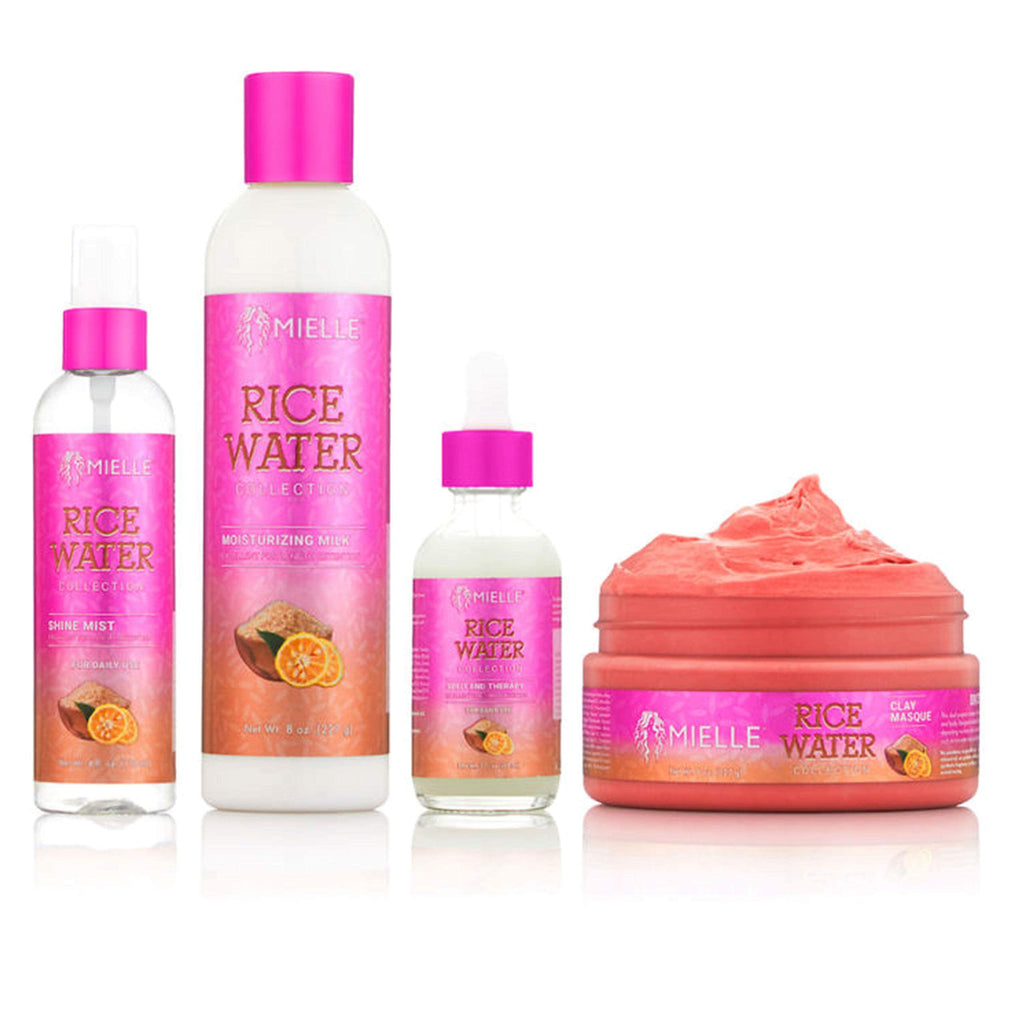 Mielle Organics Rice Water Collection Combo: Milk, Masque, Split End Therapy, Shine Mist