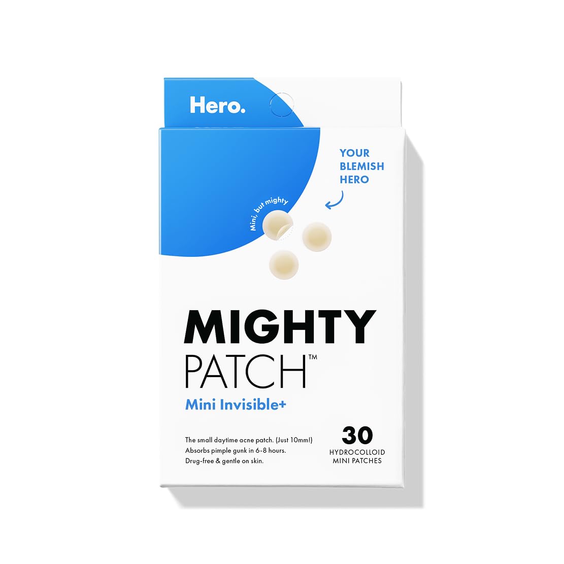 Mighty Patch Mini Invisible+ 10mm Daytime Acne Patches – 30 Count