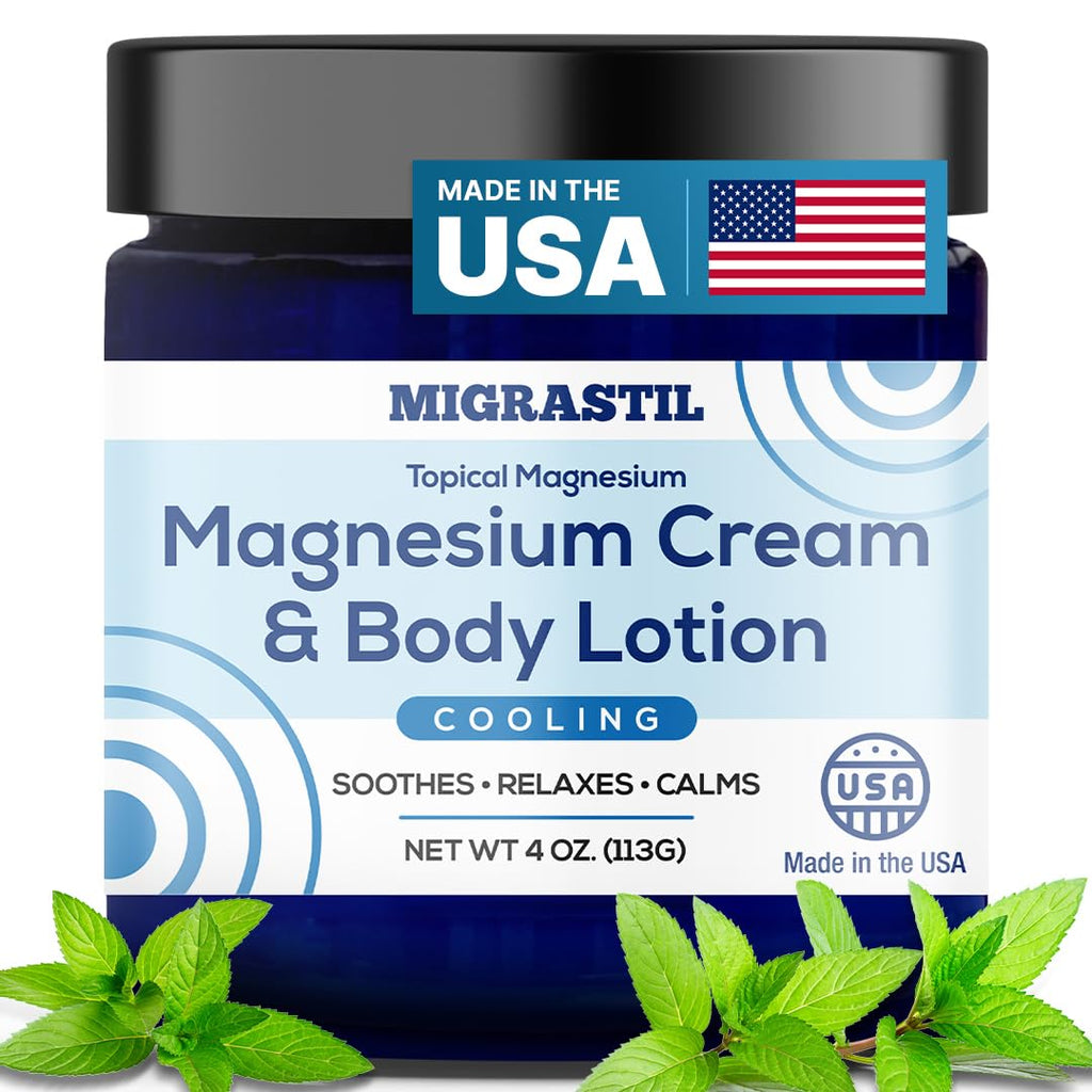 MIGRASTIL Cooling Magnesium Cream & Body Lotion – Sleep Support & Soothing Relief