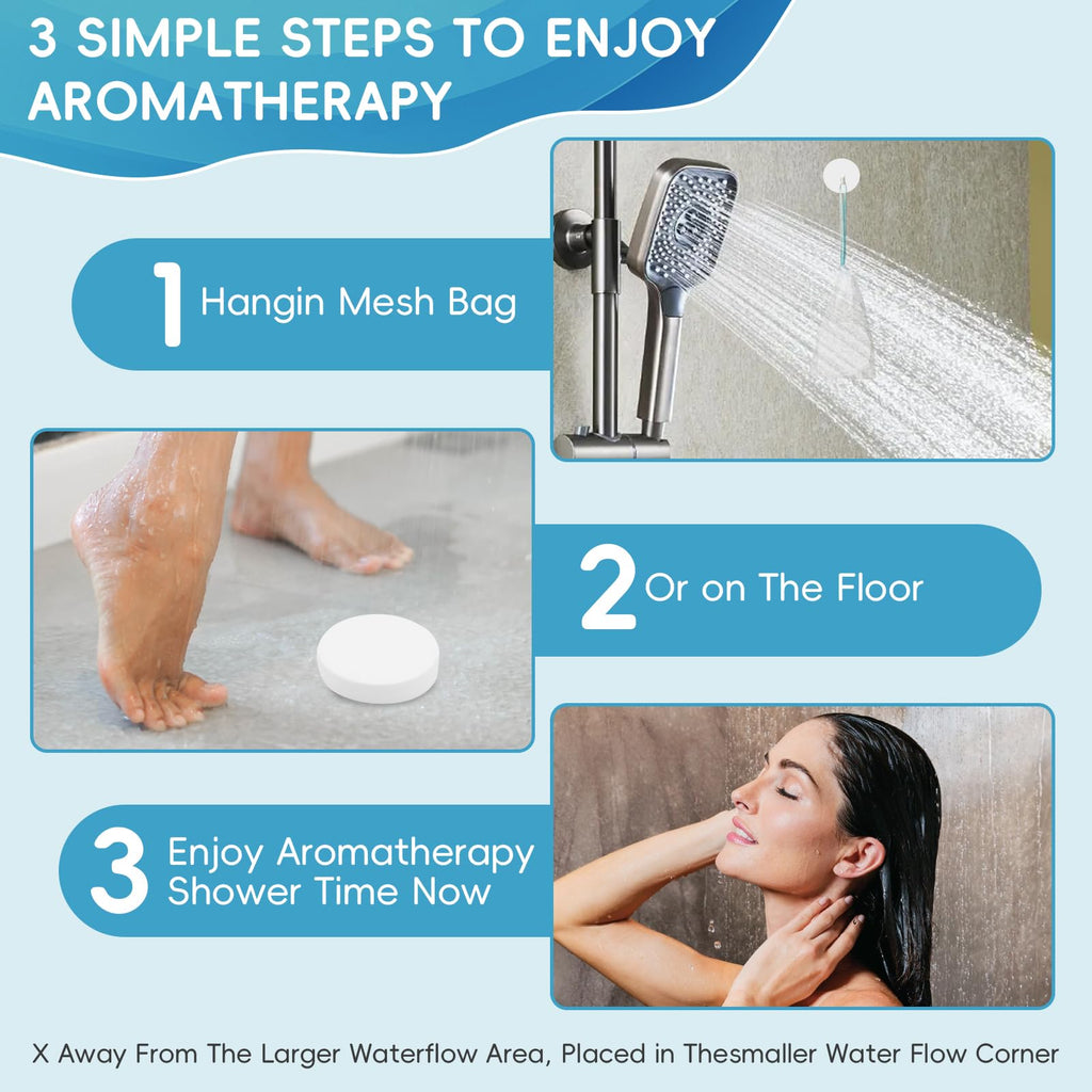MIJOYDUO Body Restore Shower Steamers – 15 Pack Eucalyptus & Mint for Relaxation and Nasal Comfort