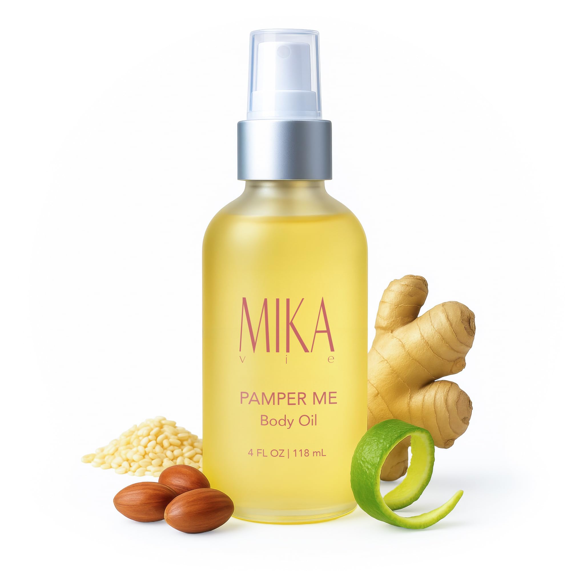 Mika Vie Luxury Organic Body Oil After Shower for Women - 4 oz, Non-Greasy, USDA Organic