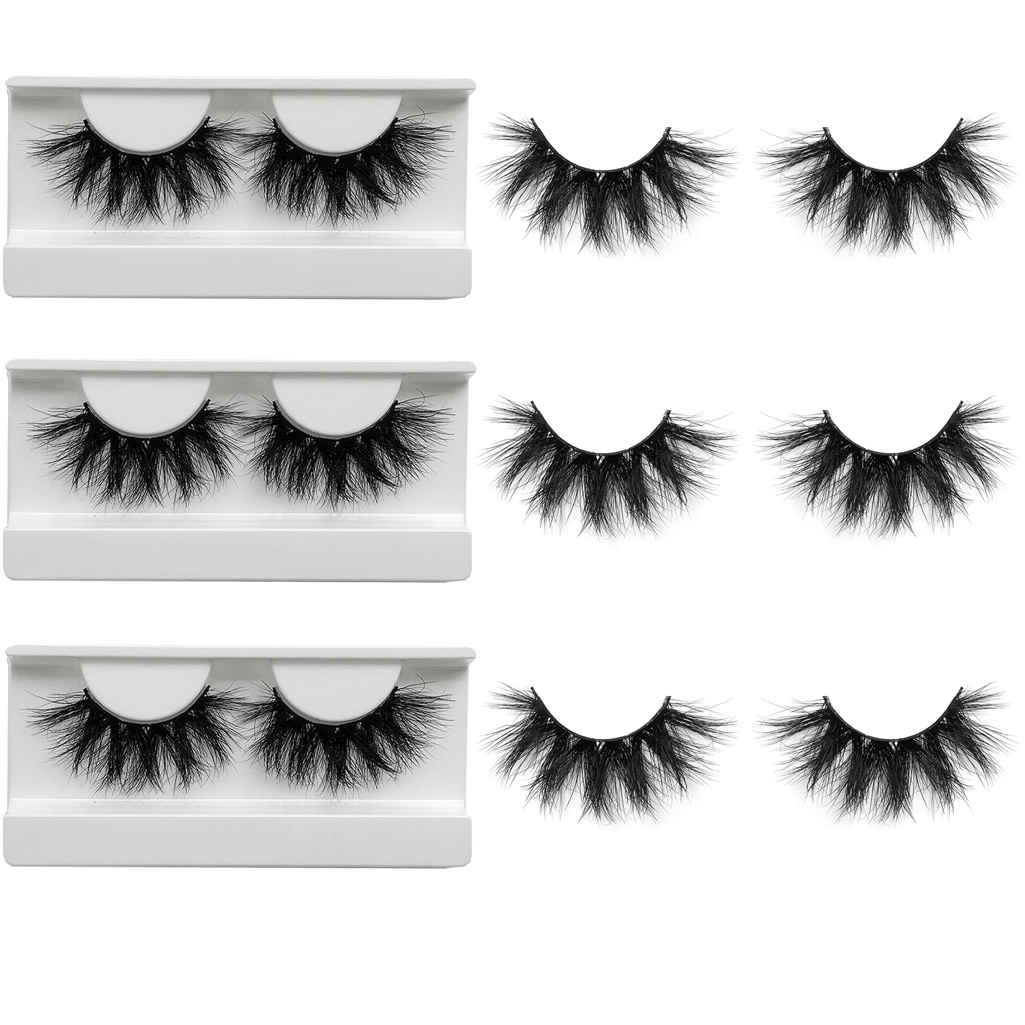 Mikiwi Mink Lashes 5D – Ultra-Soft, 20-22mm Dramatic Full Strips