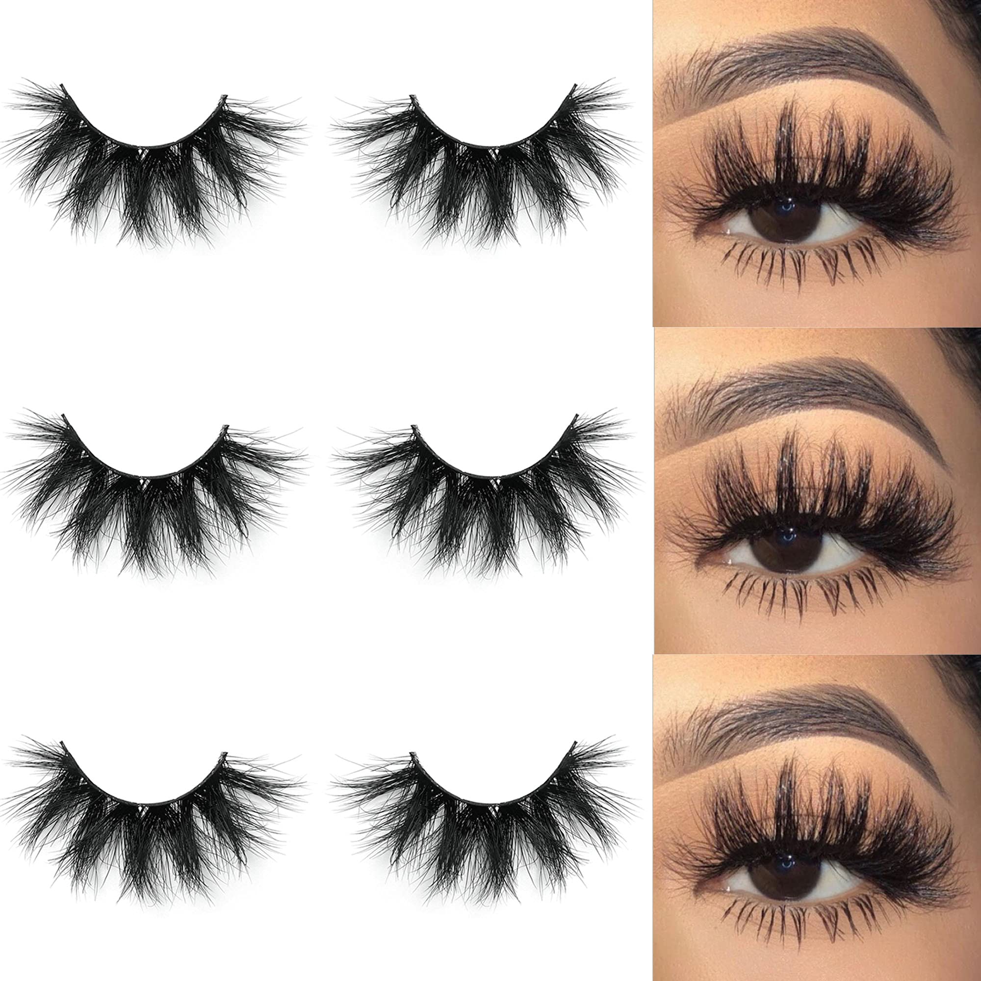 Mikiwi Mink Lashes 5D – Ultra-Soft, 20-22mm Dramatic Full Strips