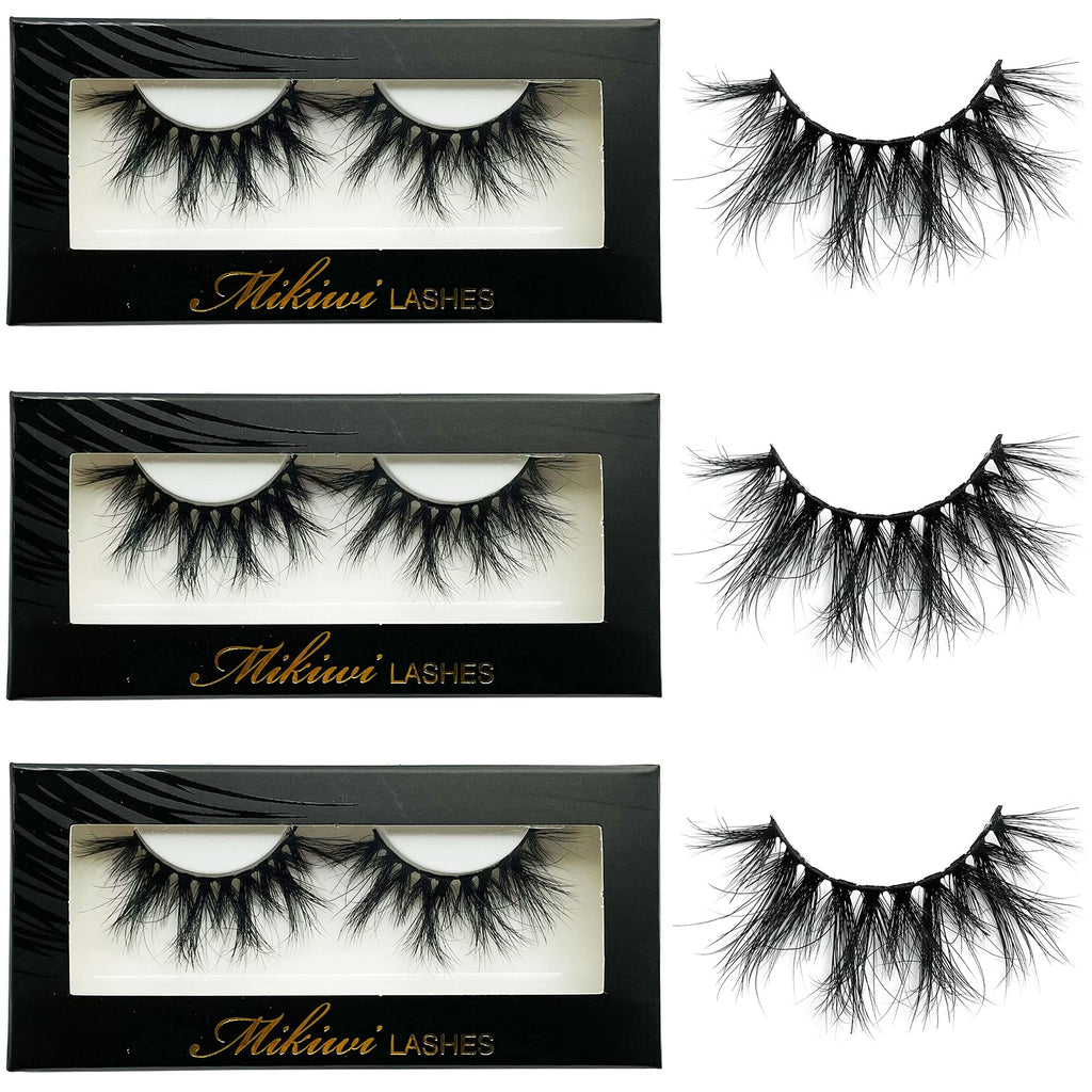Mikiwi 5D Mink Lashes – Full-Strip, 20-22mm, Super Fluffy Dramatic Lashes, Handmade & Cruelty-Free