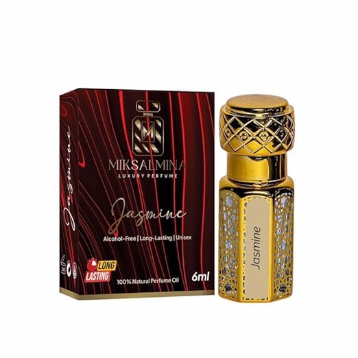 MIKSALMINA Jasmine Attar Roll-On – Non-Alcoholic 6ml Unisex Perfume