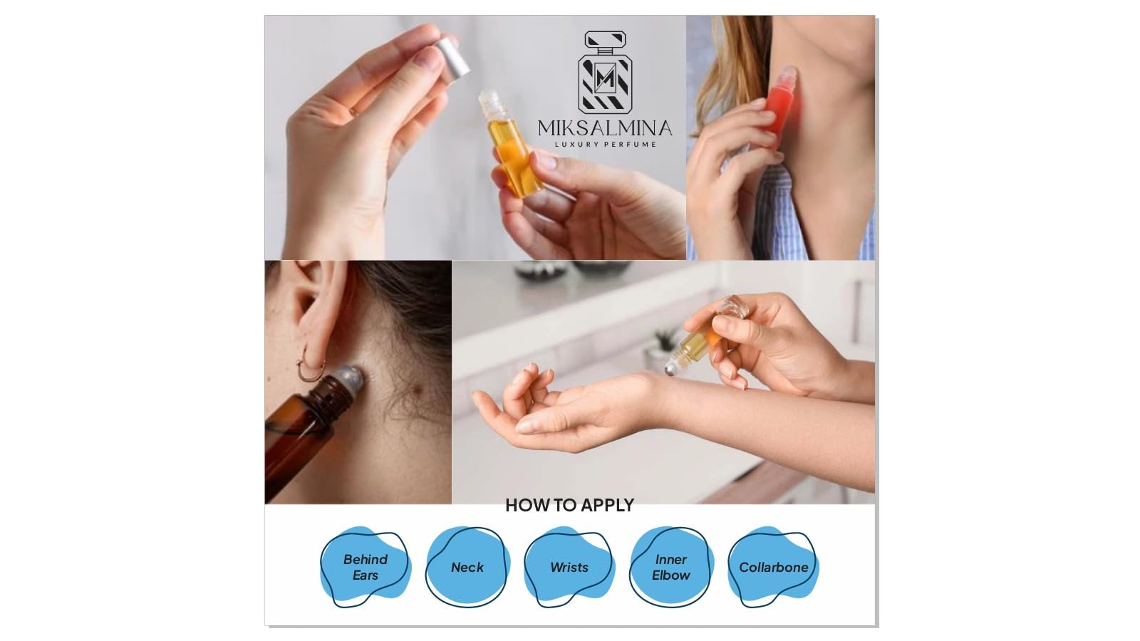 MIKSALMINA Jasmine Attar Roll-On – Non-Alcoholic 6ml Unisex Perfume