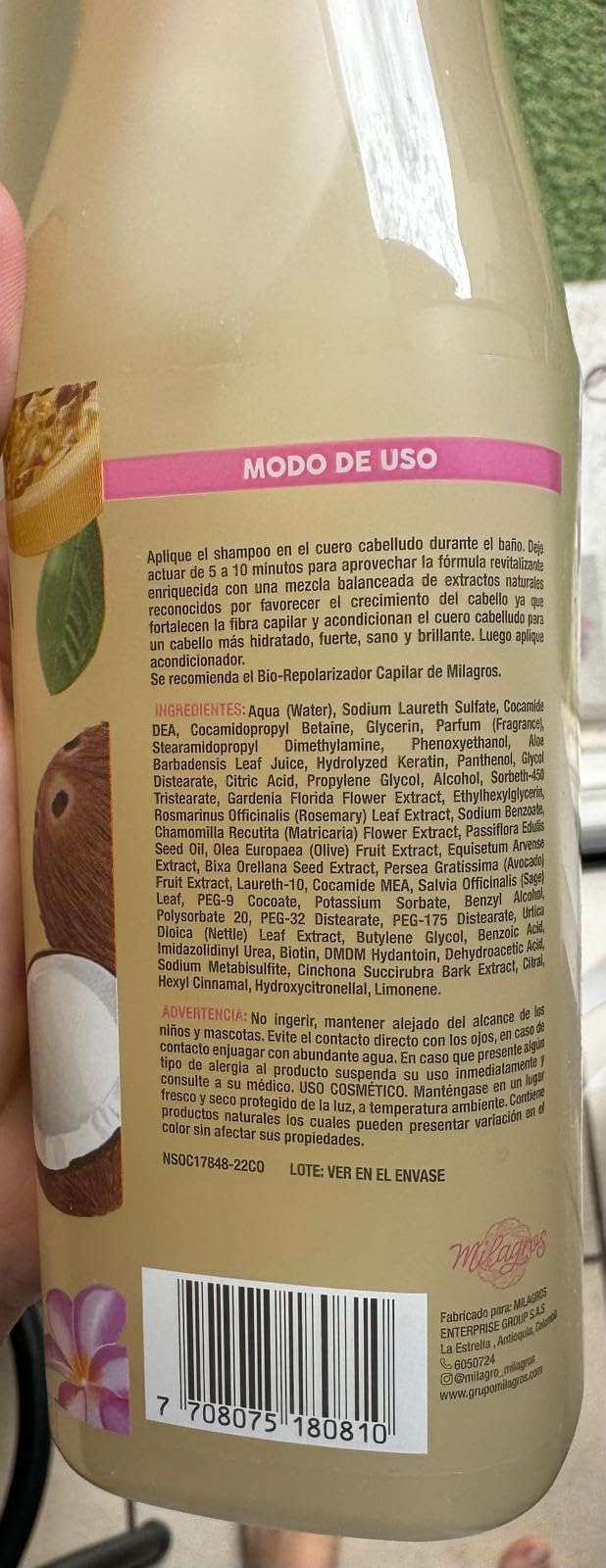 Milagros Emergencia Capilar Shampoo — Natural Hair Repair, Strength, and Shine