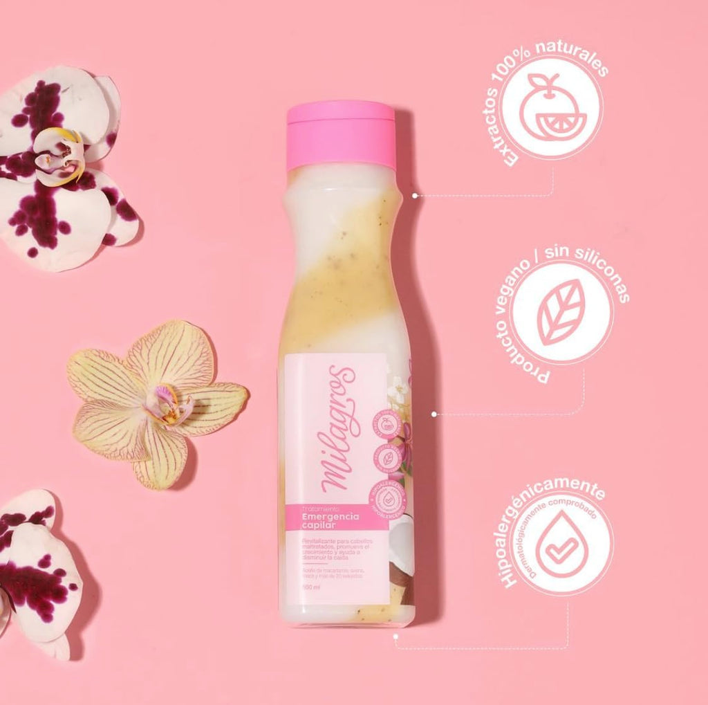 Milagros Emergency Hair Treatment | Natural Colombian Hair Care for Growth, Strength & Repair