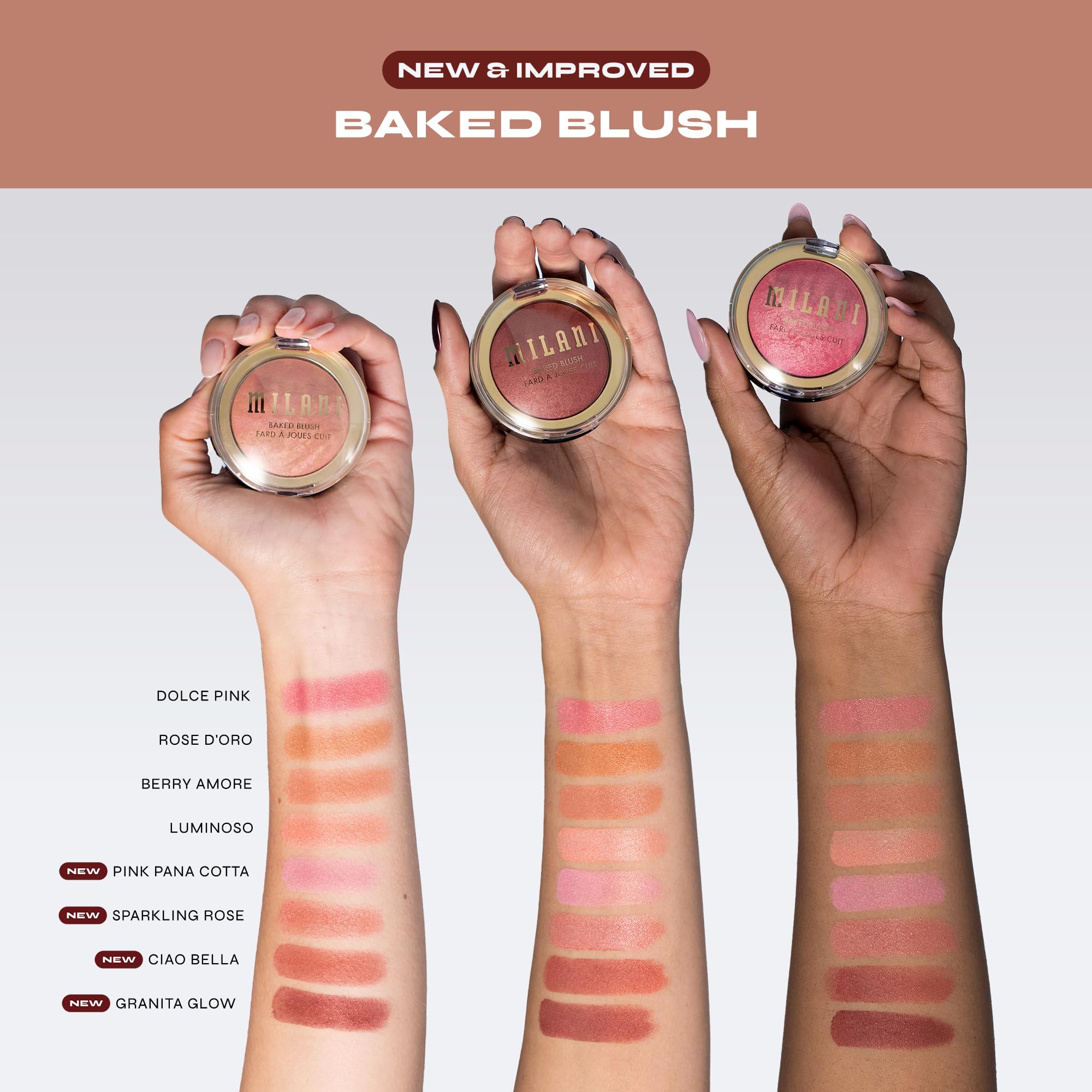 Milani Baked Blush | Updated Powder Blush for Cheeks – Cruelty-Free, Buildable Color | Ciao Bella