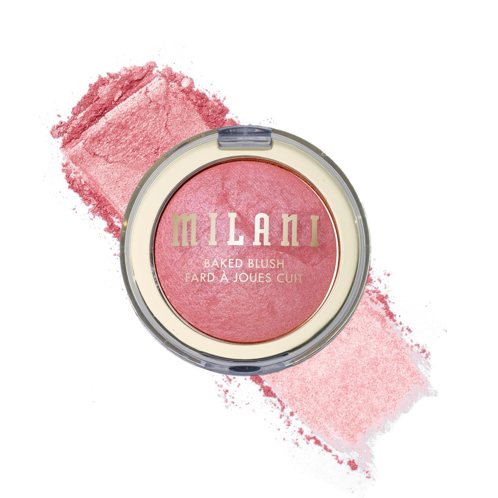 Milani Baked Blush Dolce Pink – 8 Shades, Buildable Color, Cruelty-Free Cheek Makeup