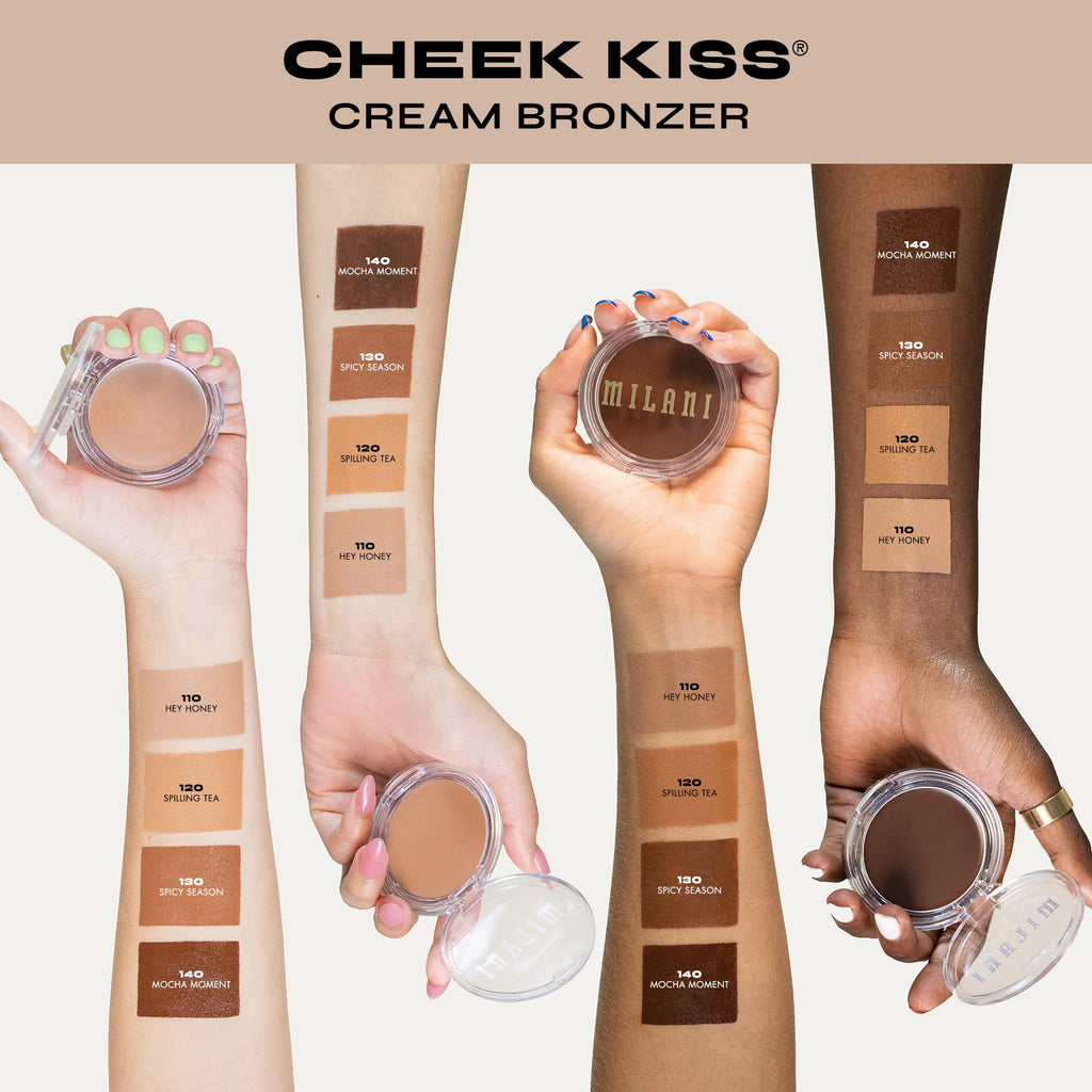 Milani Cheek Kiss Cream Bronzer - 120 Spilling Tea | Cream Bronzer for Natural Warmth